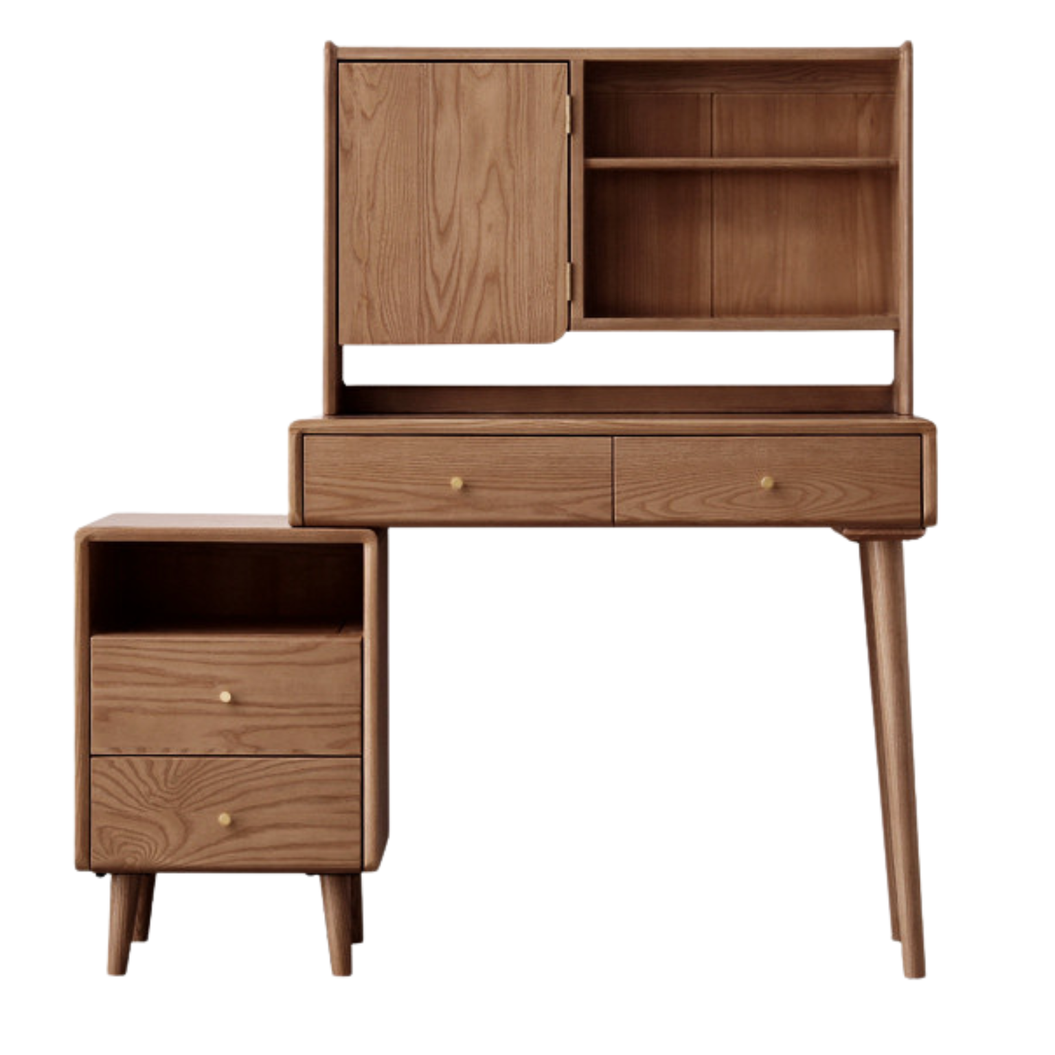 Ash Solid Wood Walnut Color Dressing Table.