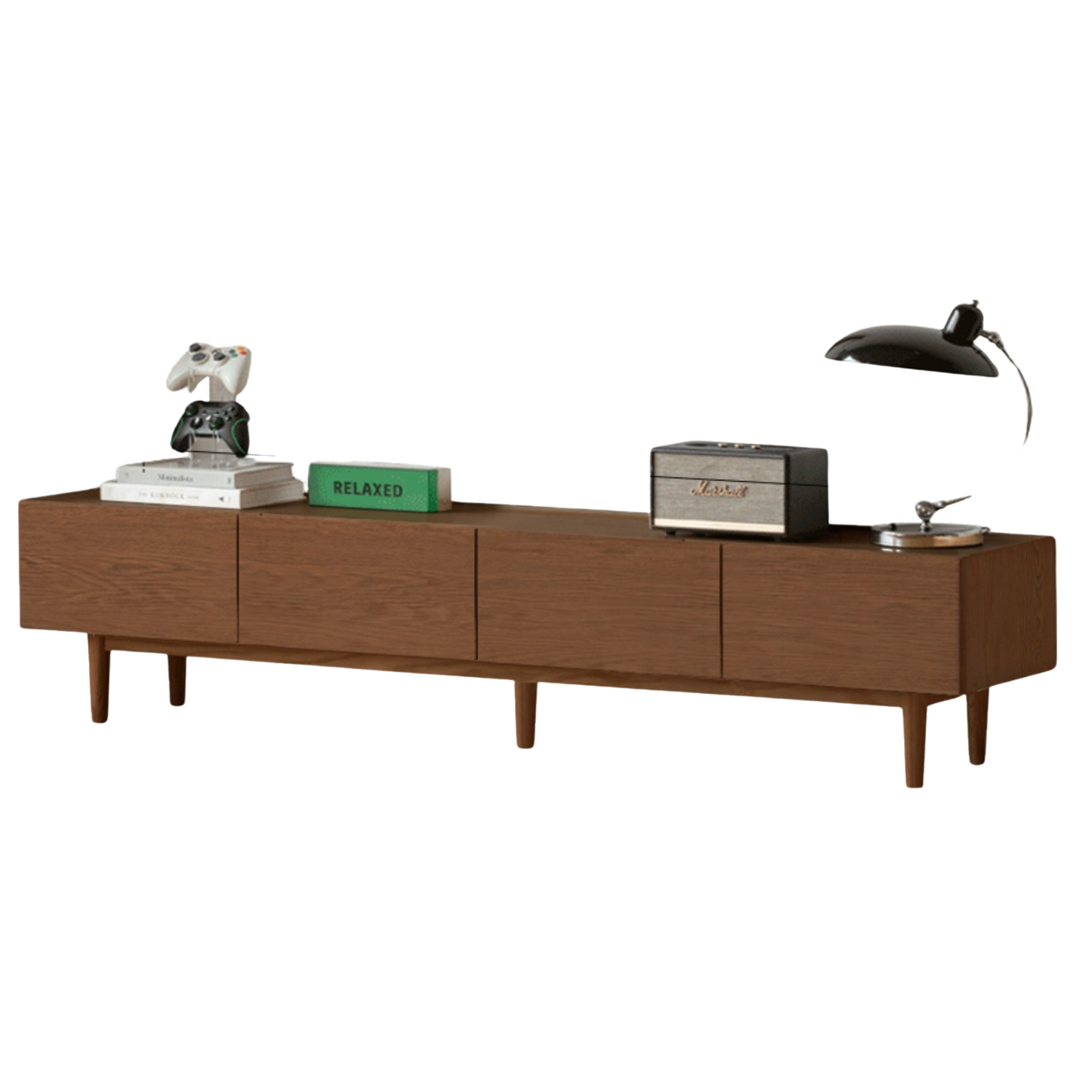 Oak Solid Wood Floor TV Cabinet.