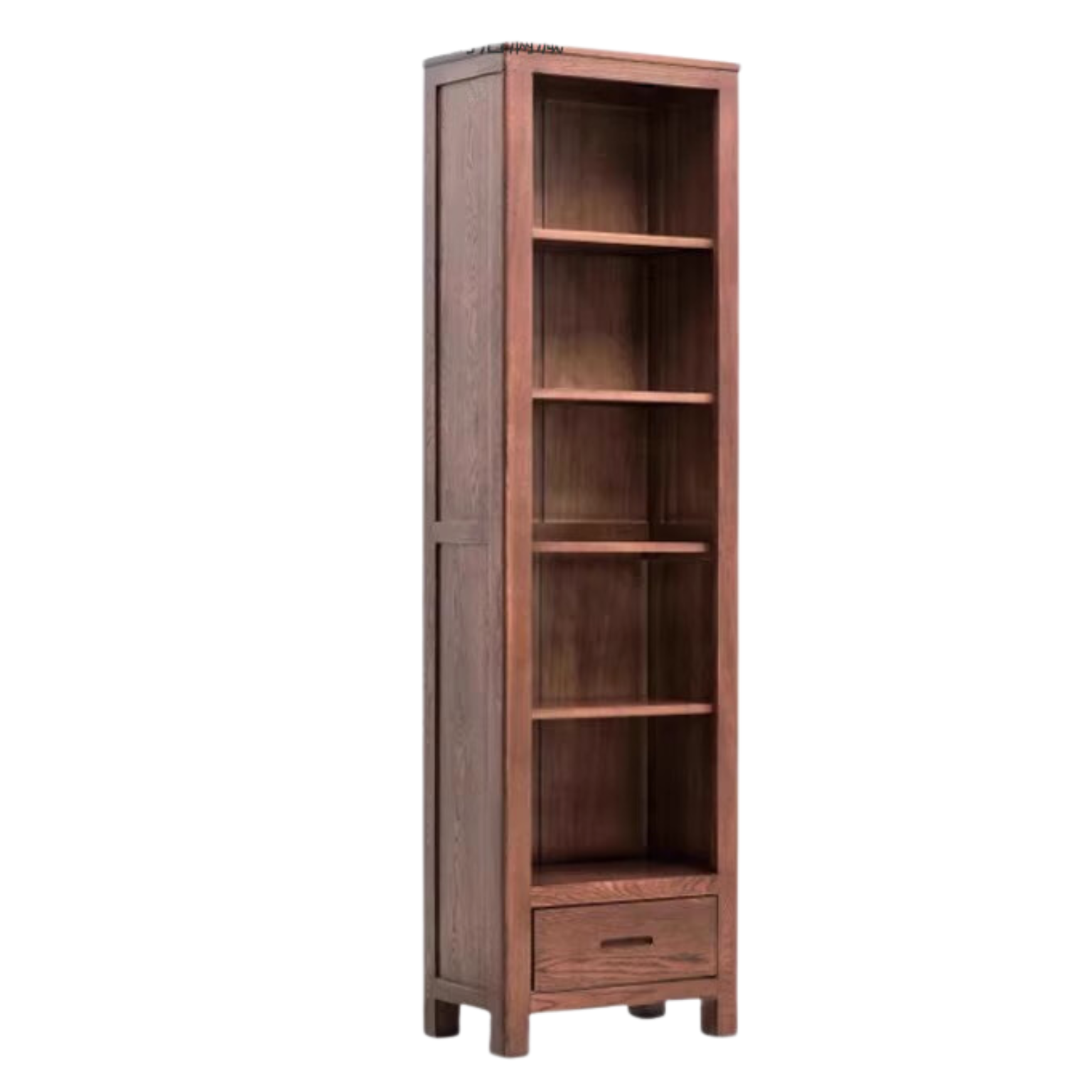 Oak, Rubberwood Solid Wood Drawer Bookcase