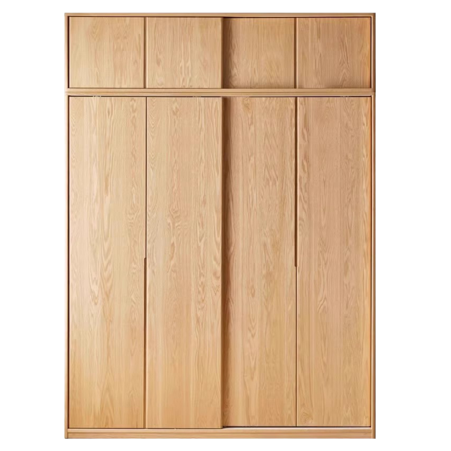 Oak Solid Wood Wardrobe Sliding Door-