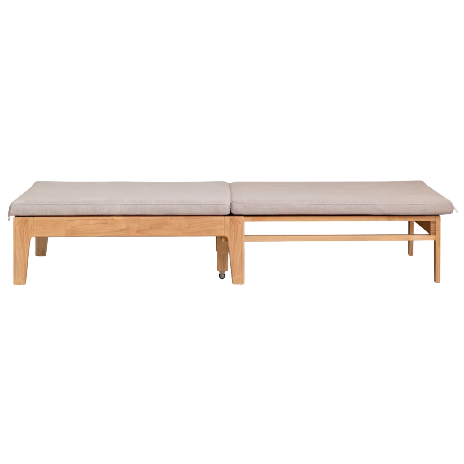 Oak, Beech, Solid Rubberwood Folding Sofa Bed, Retractable Sofa.