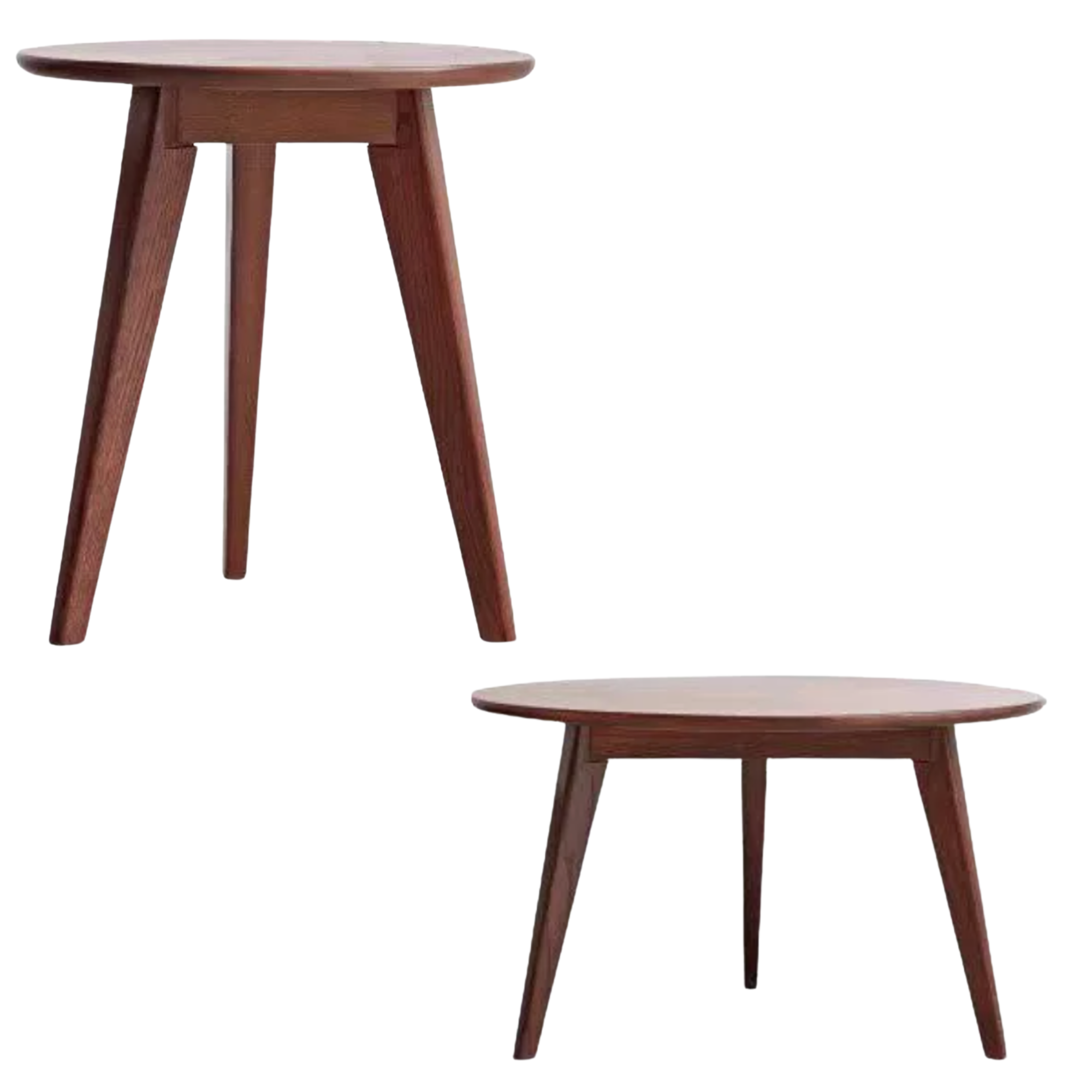 Oak, Solid Rubberwood Nordic Style Side Table