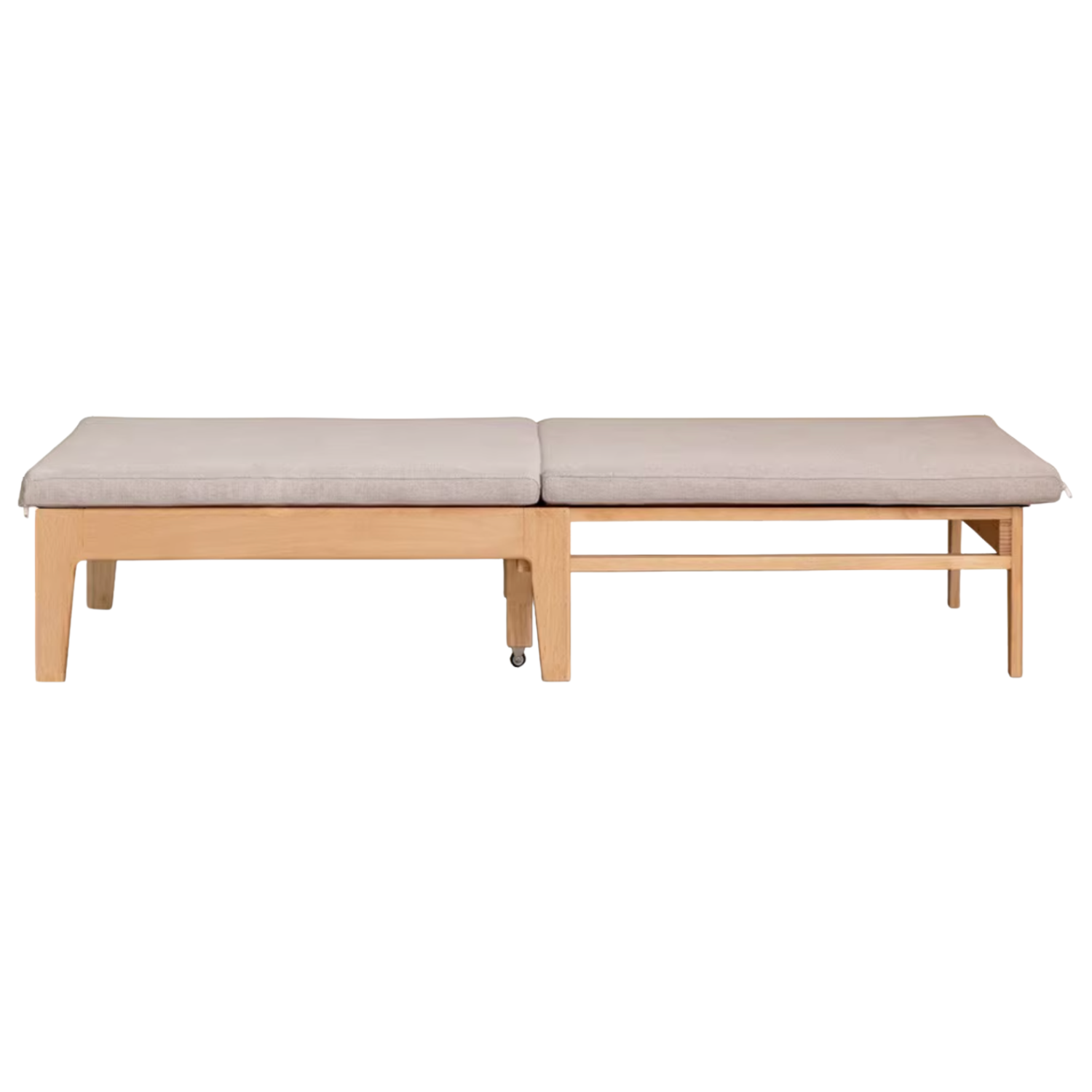 Oak, Beech, Solid Rubberwood Folding Sofa Bed, Retractable Sofa.