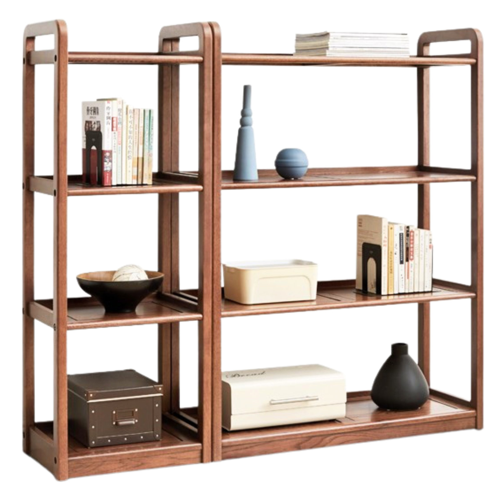 Oak Solid Wood Floor-To-Ceiling Racks Modern