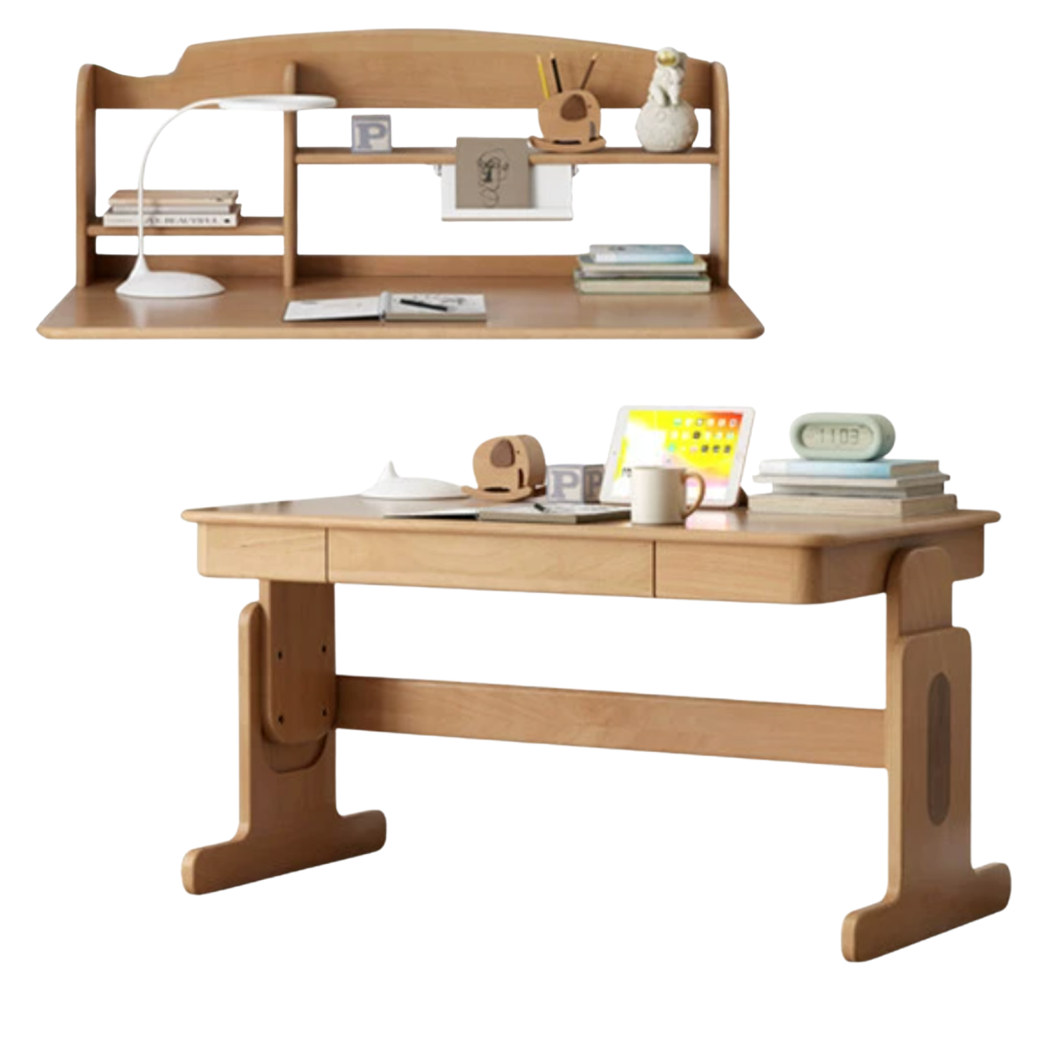 European Beech Solid Wood Liftable Kids Table