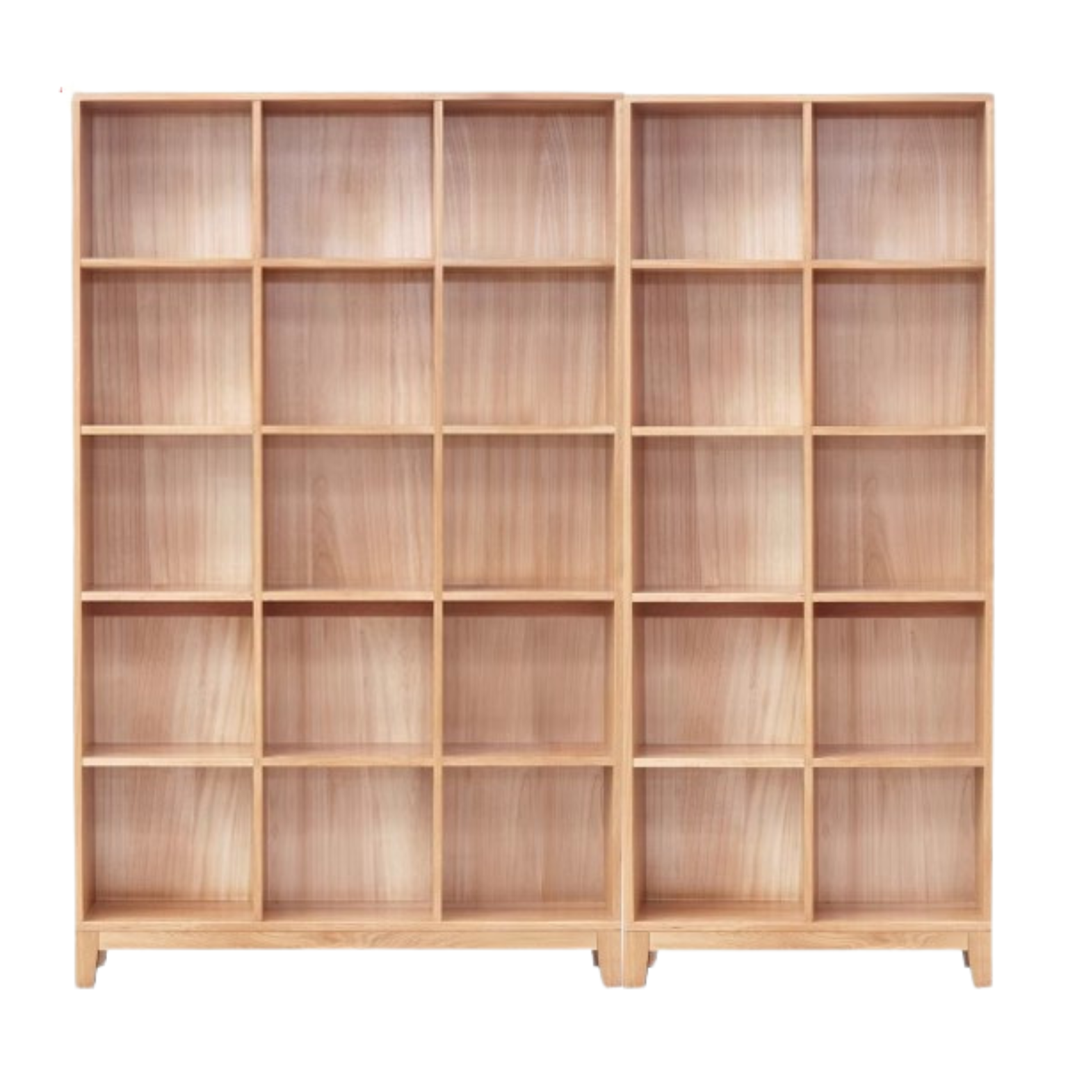 Oak Solid Wood Floor To Ceiling Bookshelve