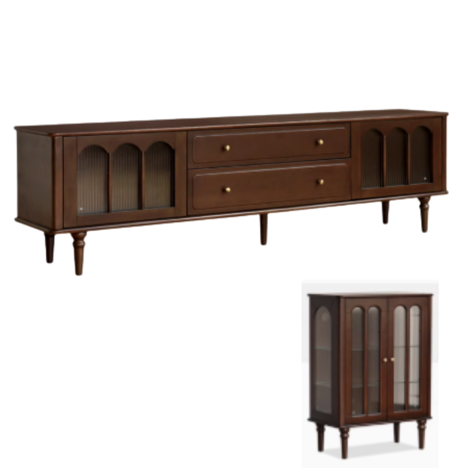 Poplar Solid Wood American Style TV Cabinet.