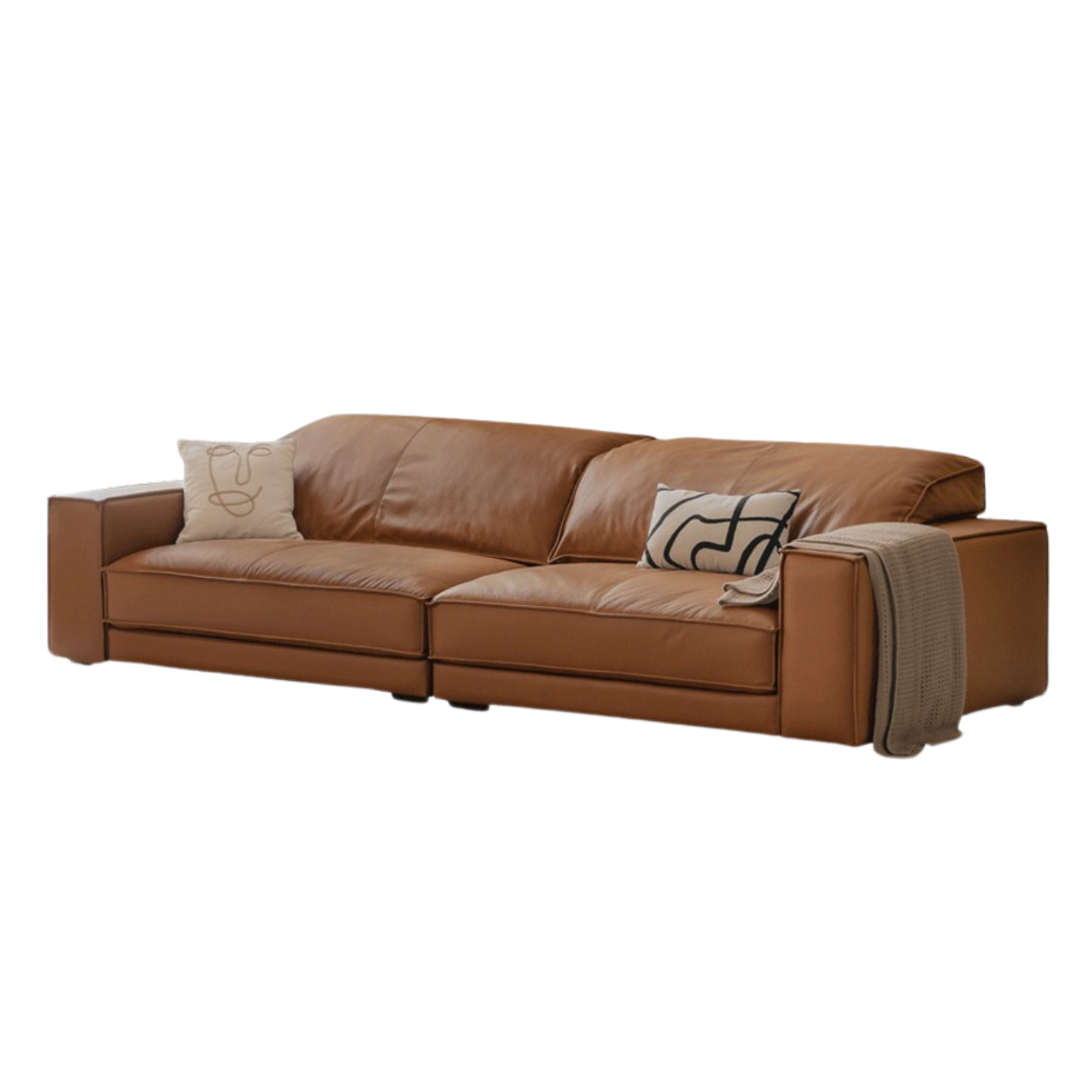 Leather Italian Top Layer Cowhide Sofa.