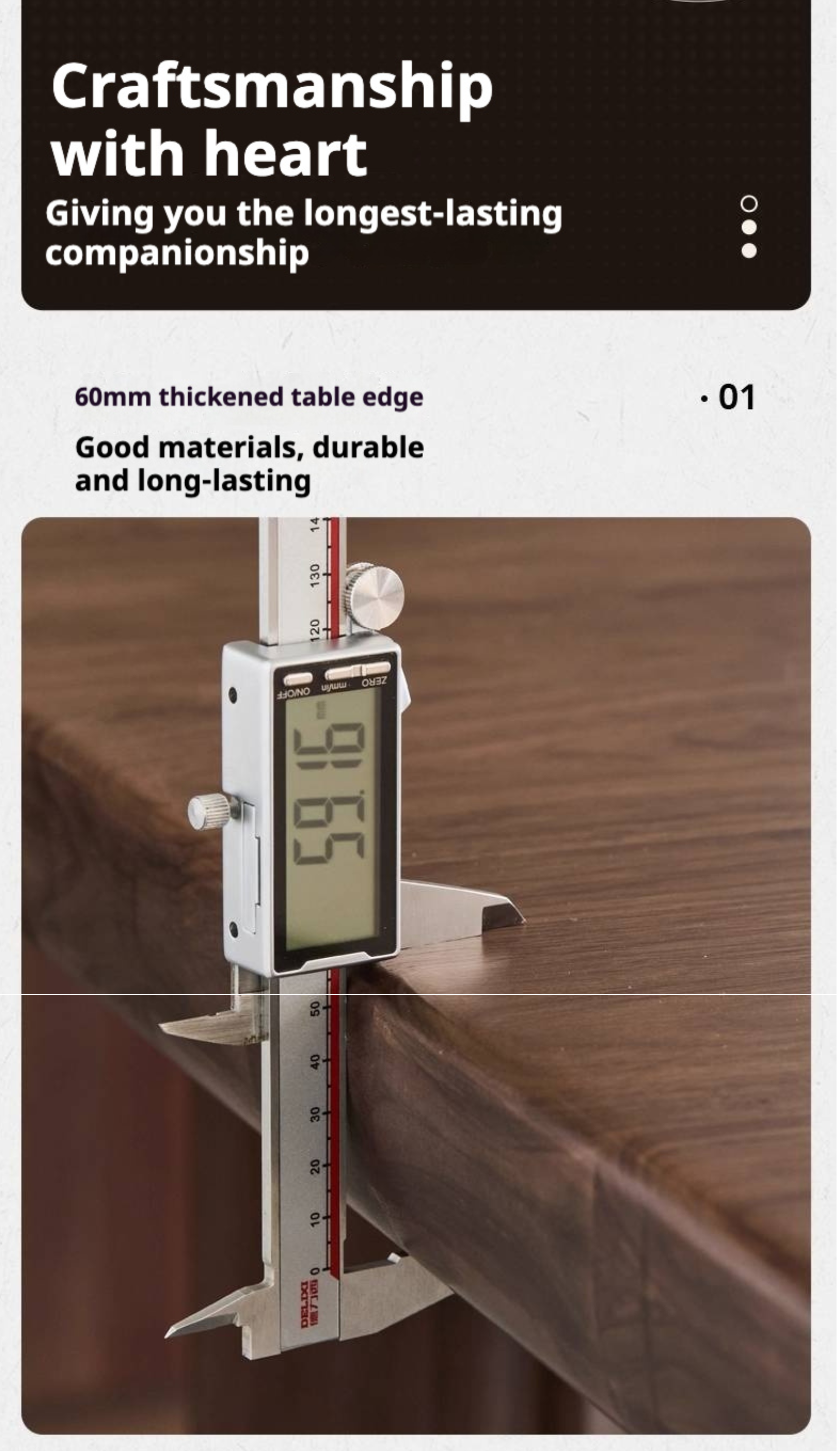 Black Walnut Solid Wood Dining Table