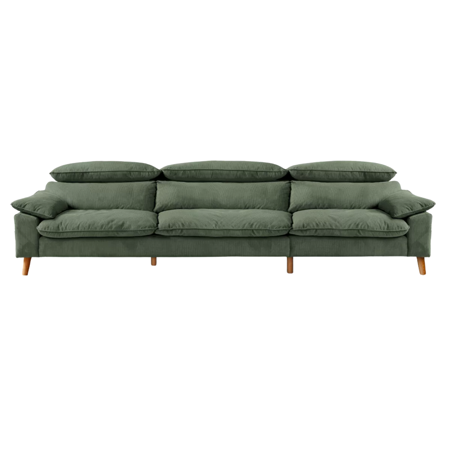 Fabric High Back Straight Sofa Modern.
