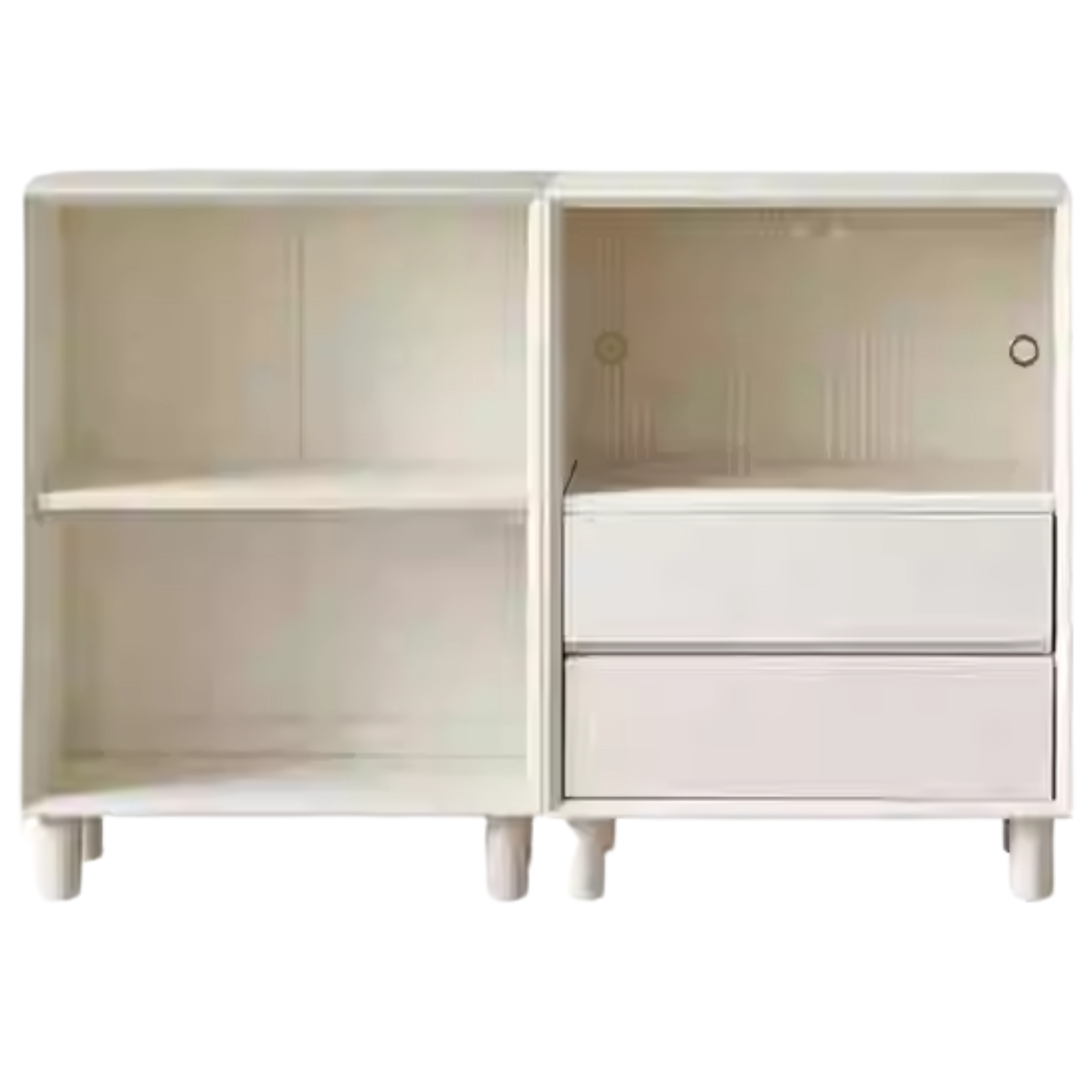 Rubber Solid Wood Modern Bookcase.