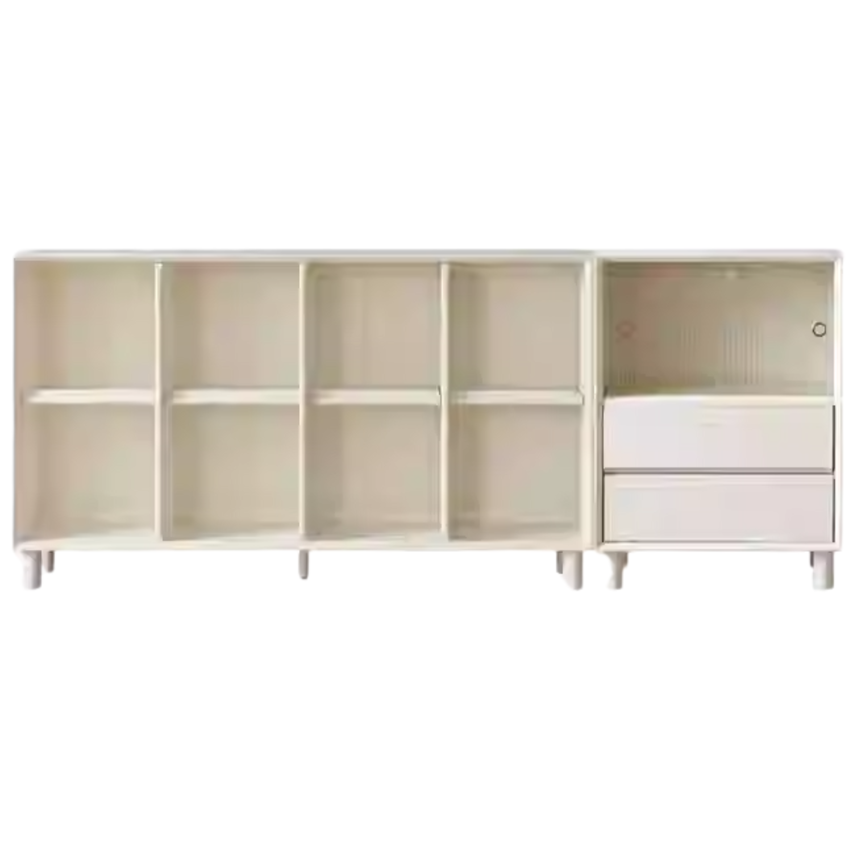 Rubber Solid Wood Modern Bookcase.