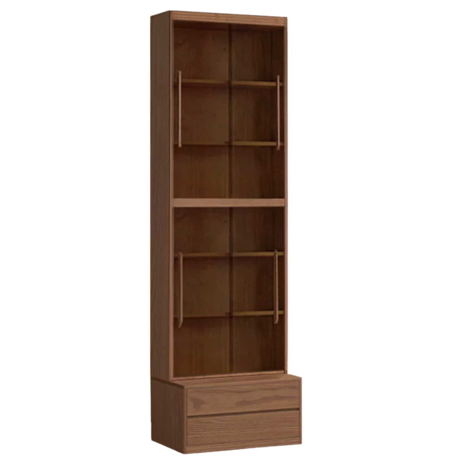Sandalwood, Oak, Golden Pearwood, Ash Solid Wood Combination Bookcase