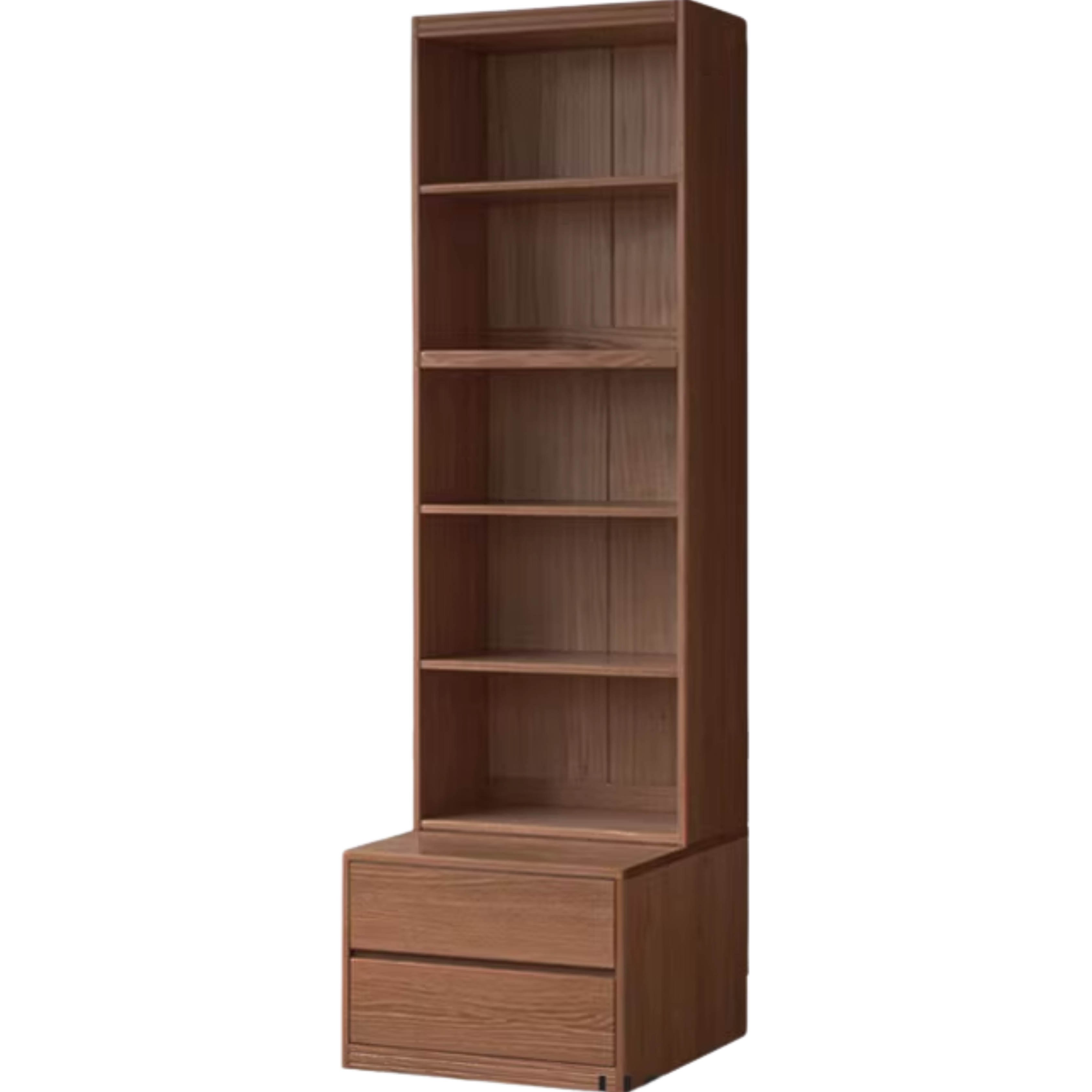 Black Walnut, Oak, Sandalwood, Ash Solid Wood Light Luxury Combined Bookshelf With Seat