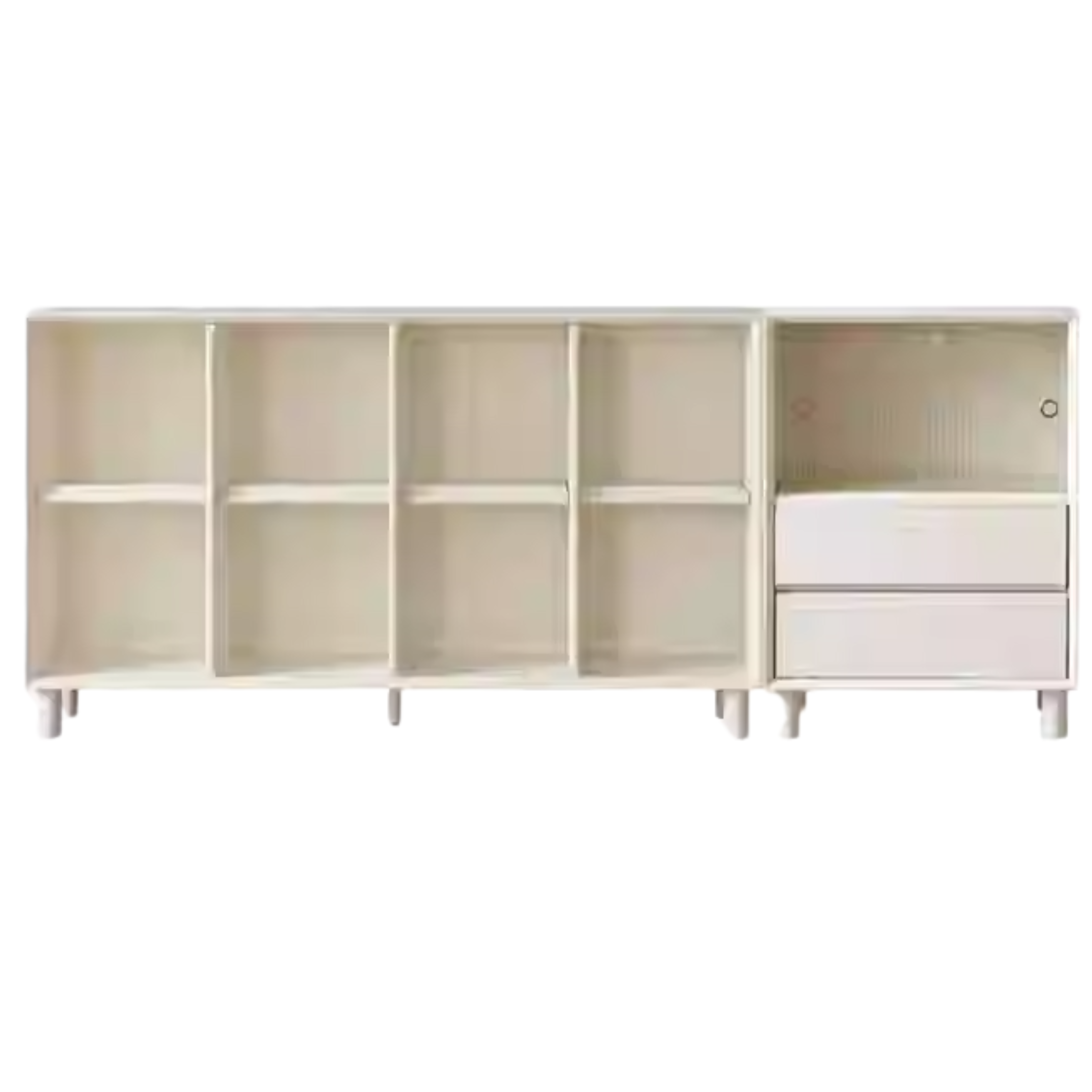 Rubber Solid Wood Modern Bookcase.