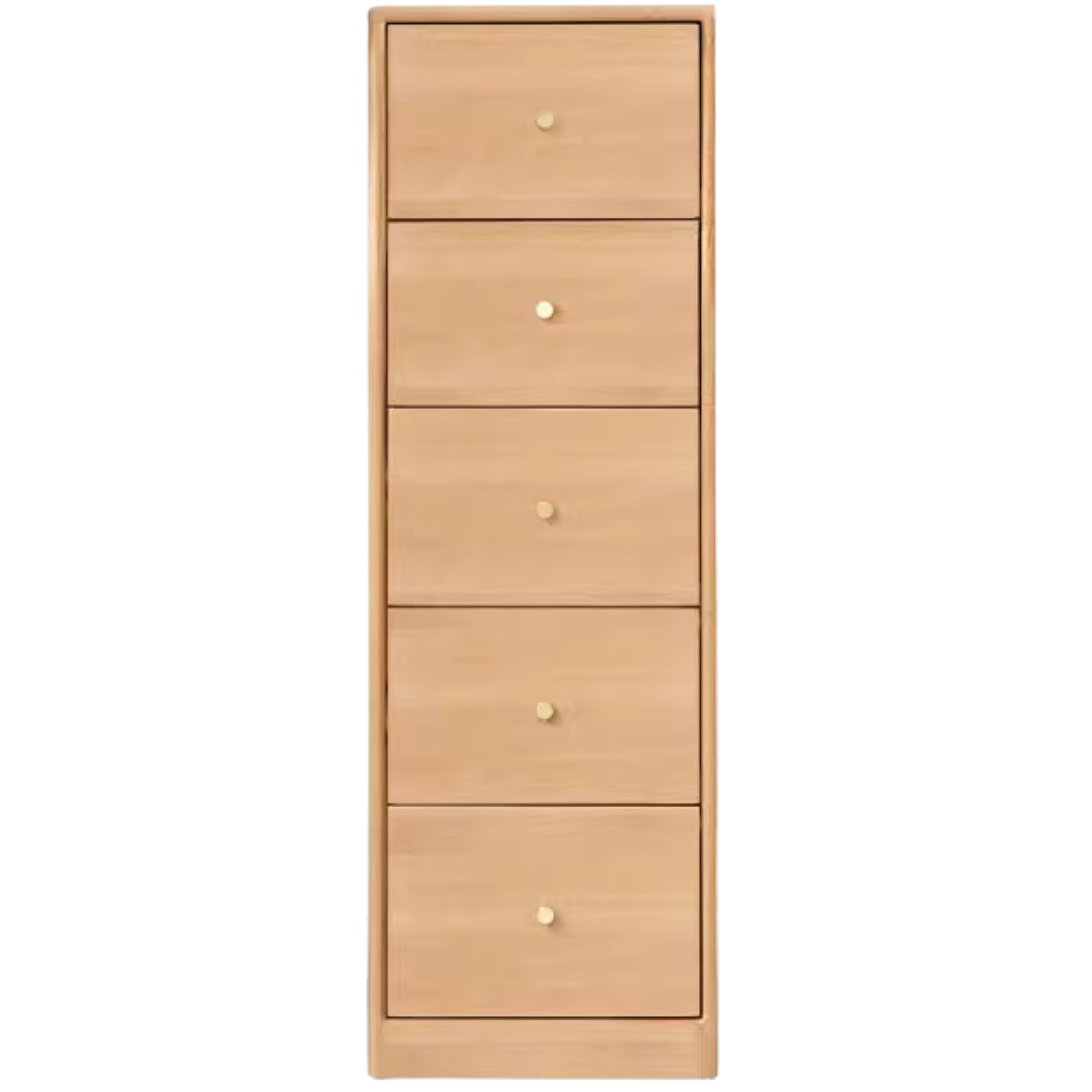 Oak Solid Wood Side Cabinet, Multi-Functional Storage.