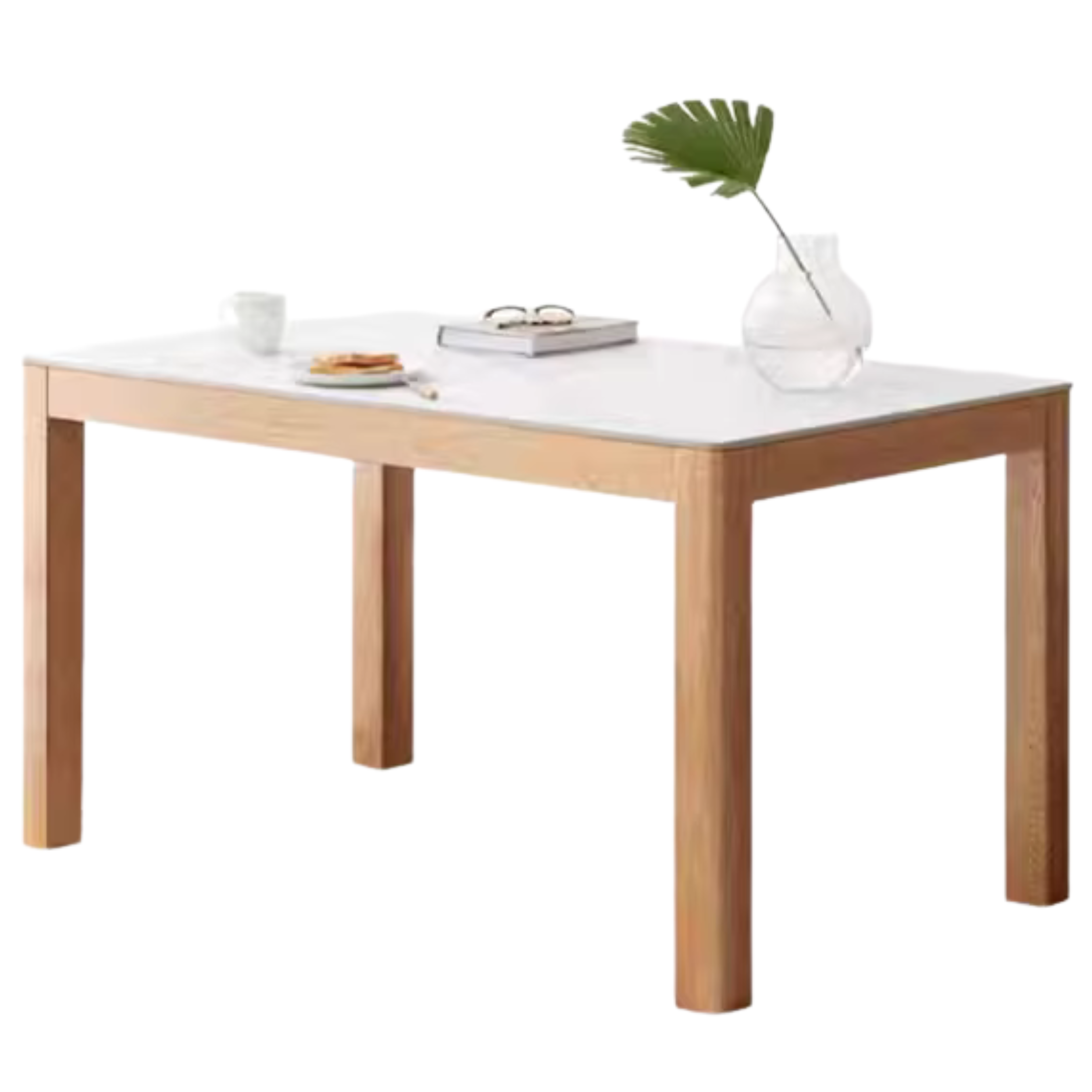 Oak, Ash Solid Wood Modern Dining Table