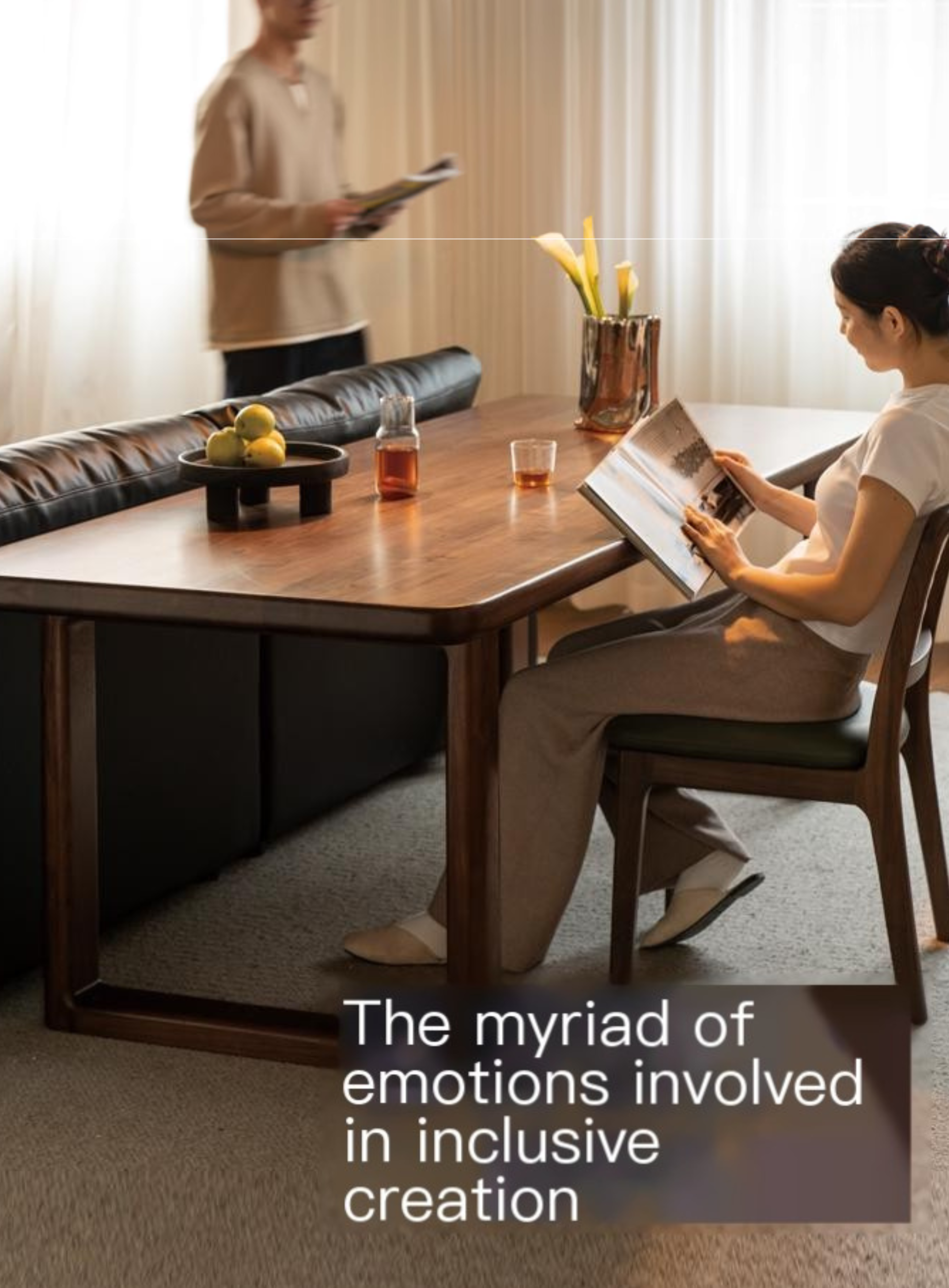 Black Walnut Solid Wood Large Board Dining Table