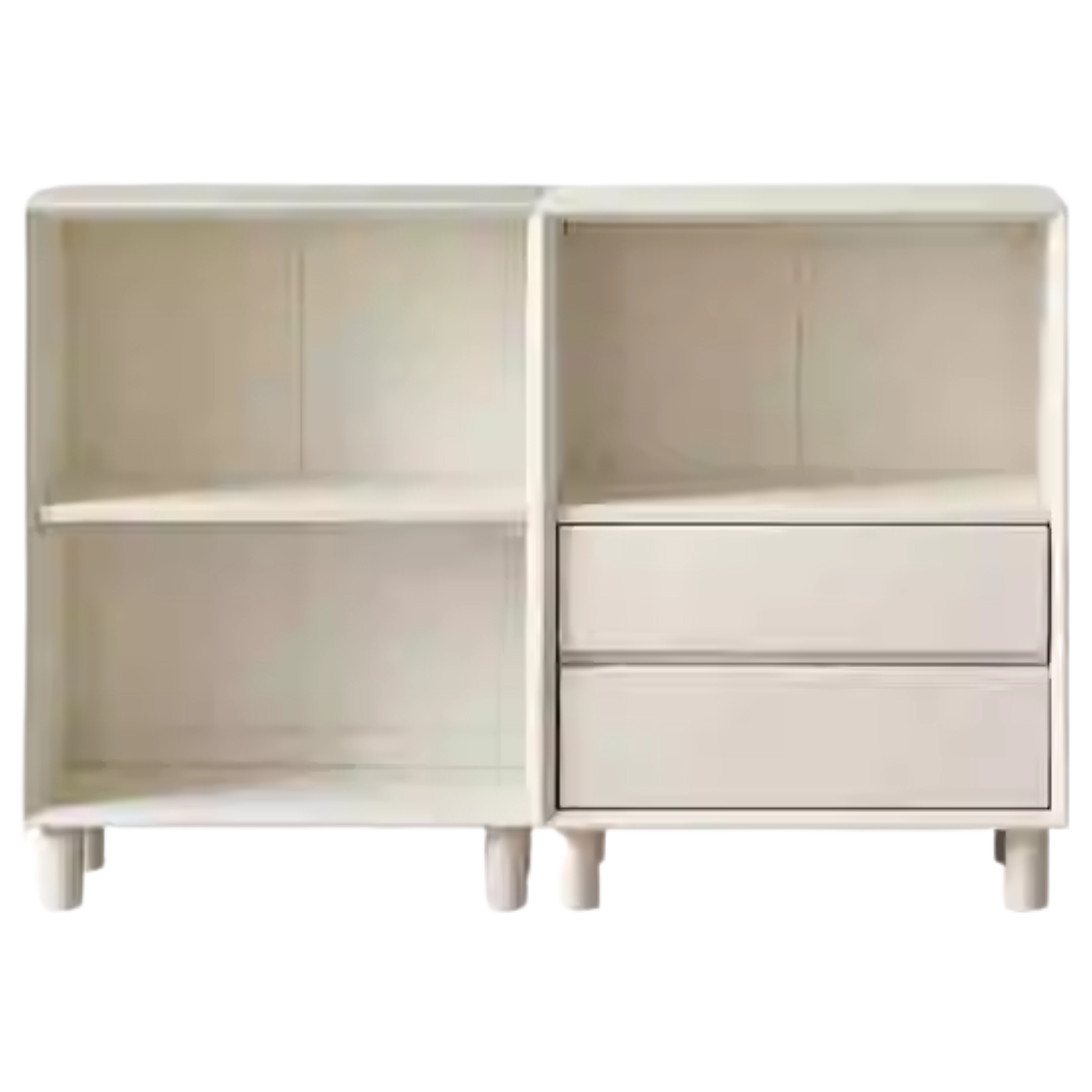 Rubber Solid Wood Modern Bookcase.
