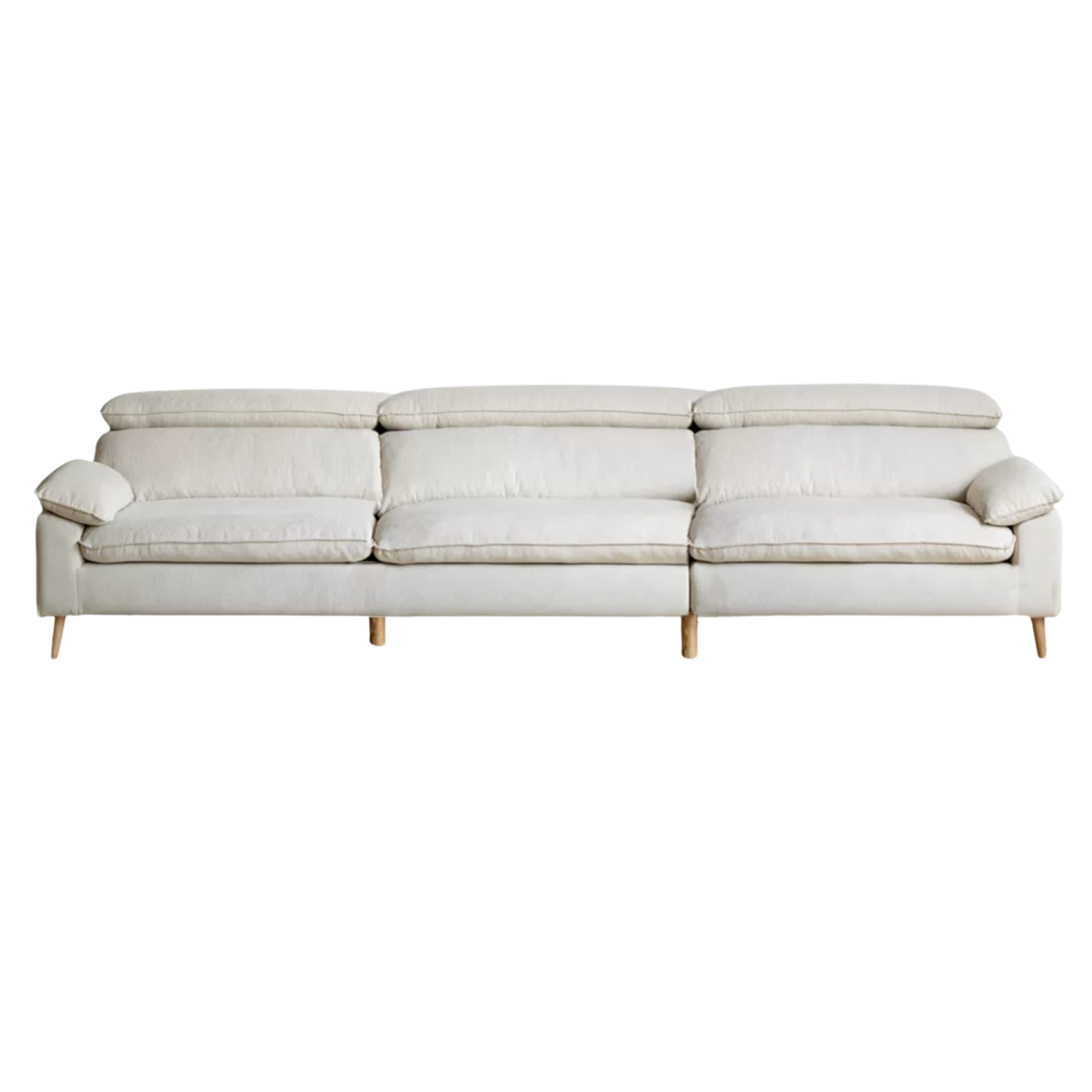 Fabric High Back Straight Sofa Modern