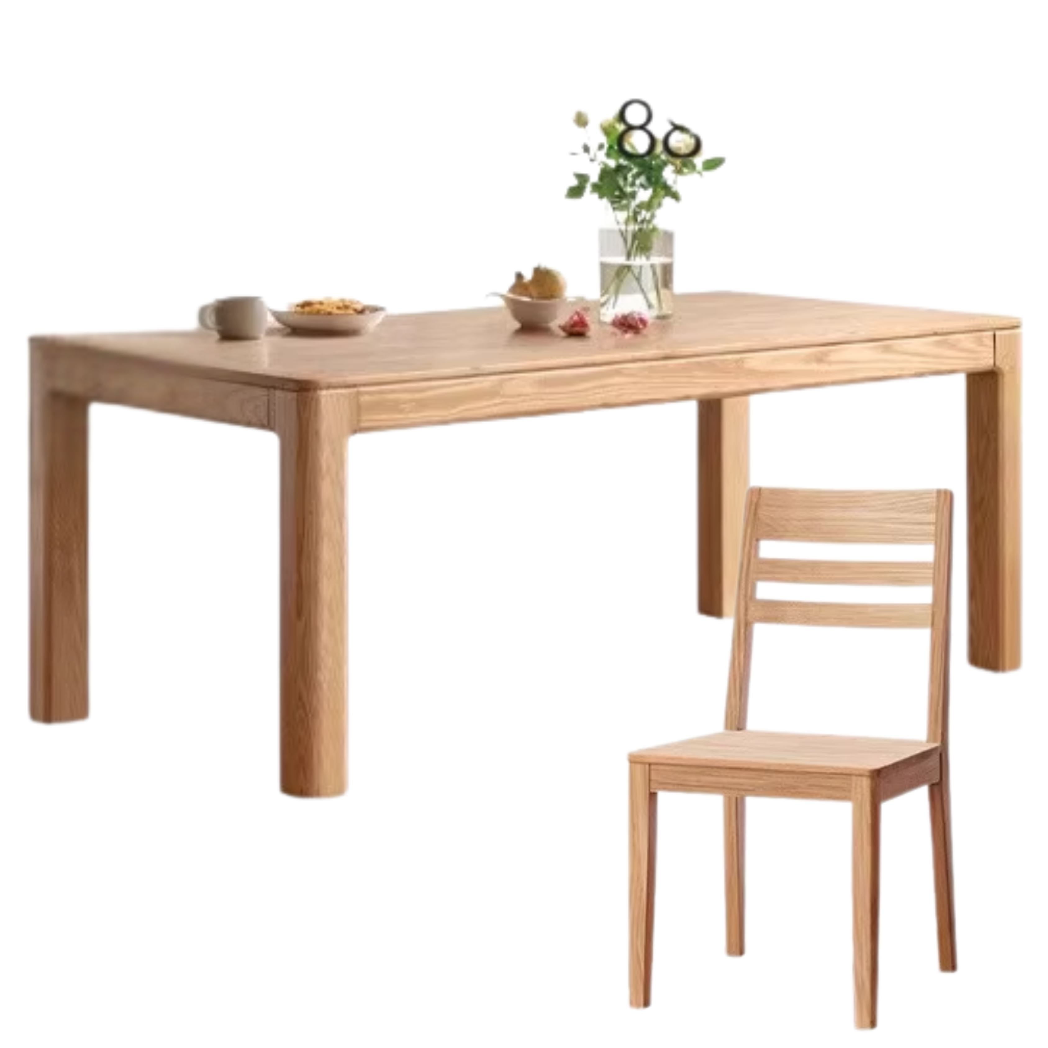 Oak, Ash Solid Wood Long Dining Table