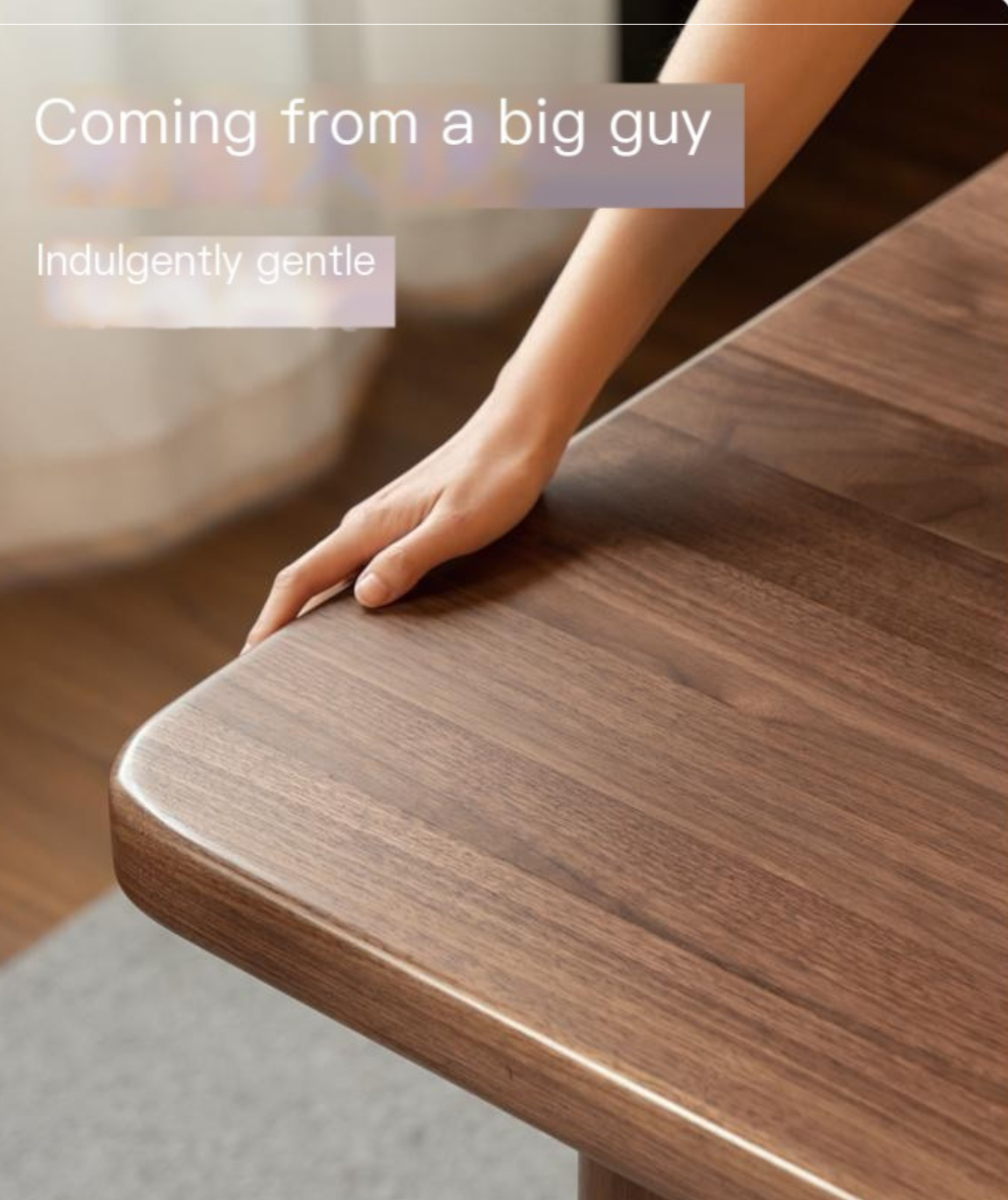 Black Walnut Solid Wood Large Board Dining Table