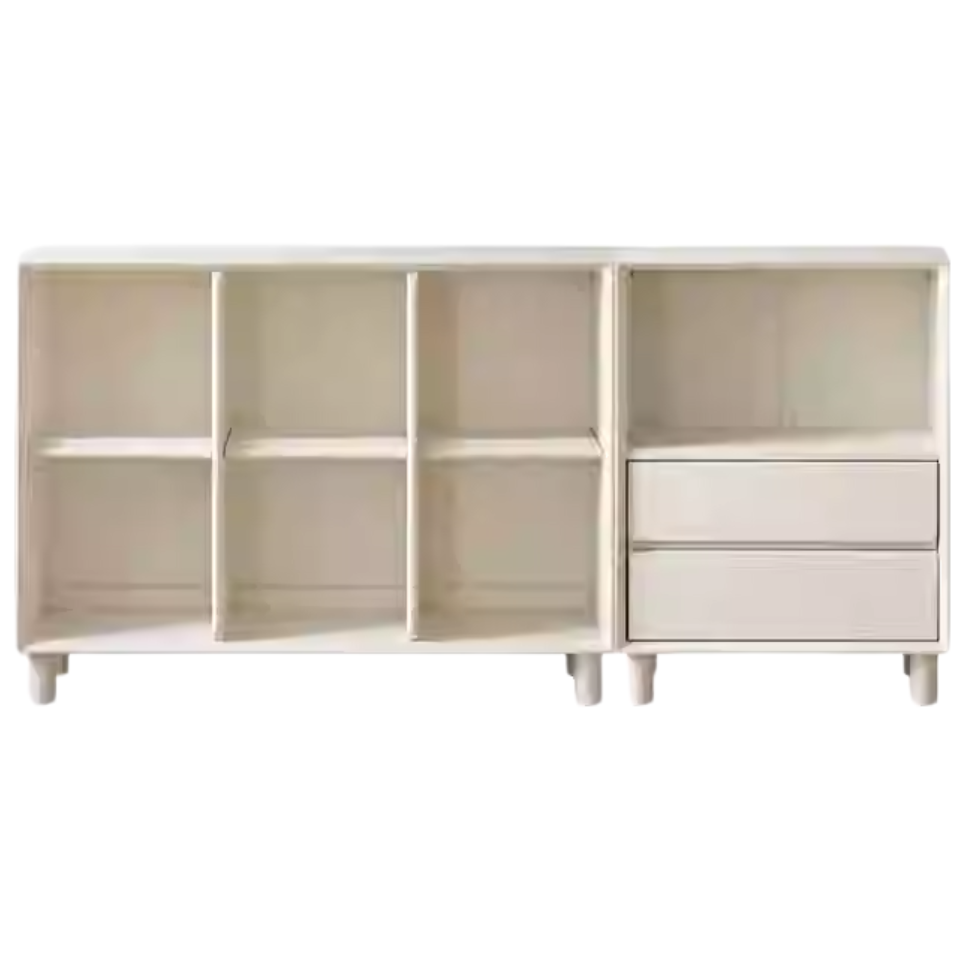Rubber Solid Wood Modern Bookcase.