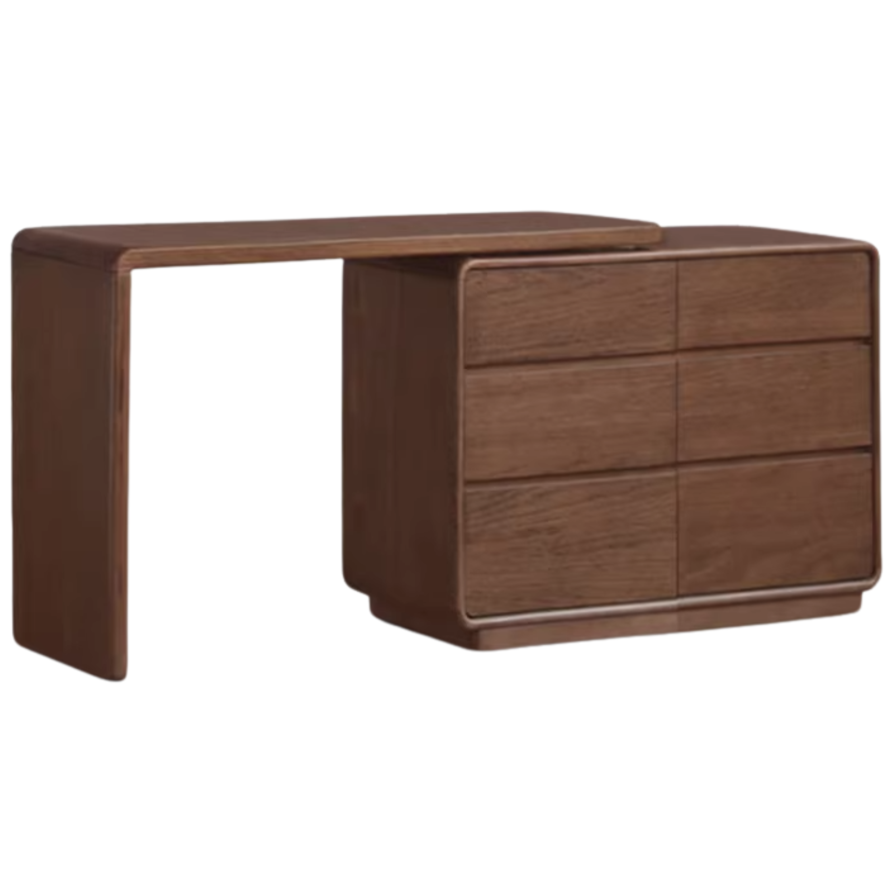 Black Walnut, Golden Sandalwood Telescopic Dressing Table.