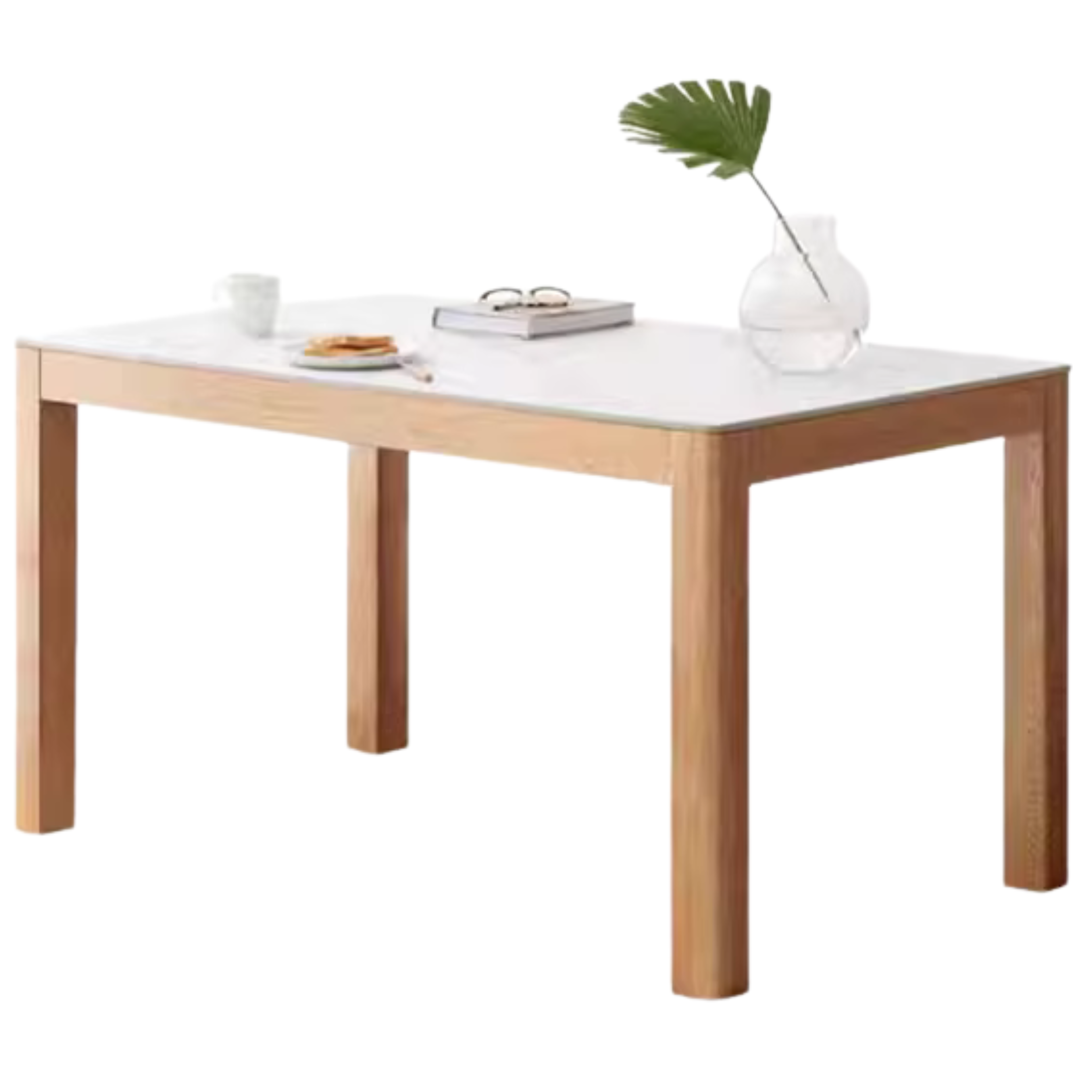Oak, Ash Solid Wood Modern Dining Table