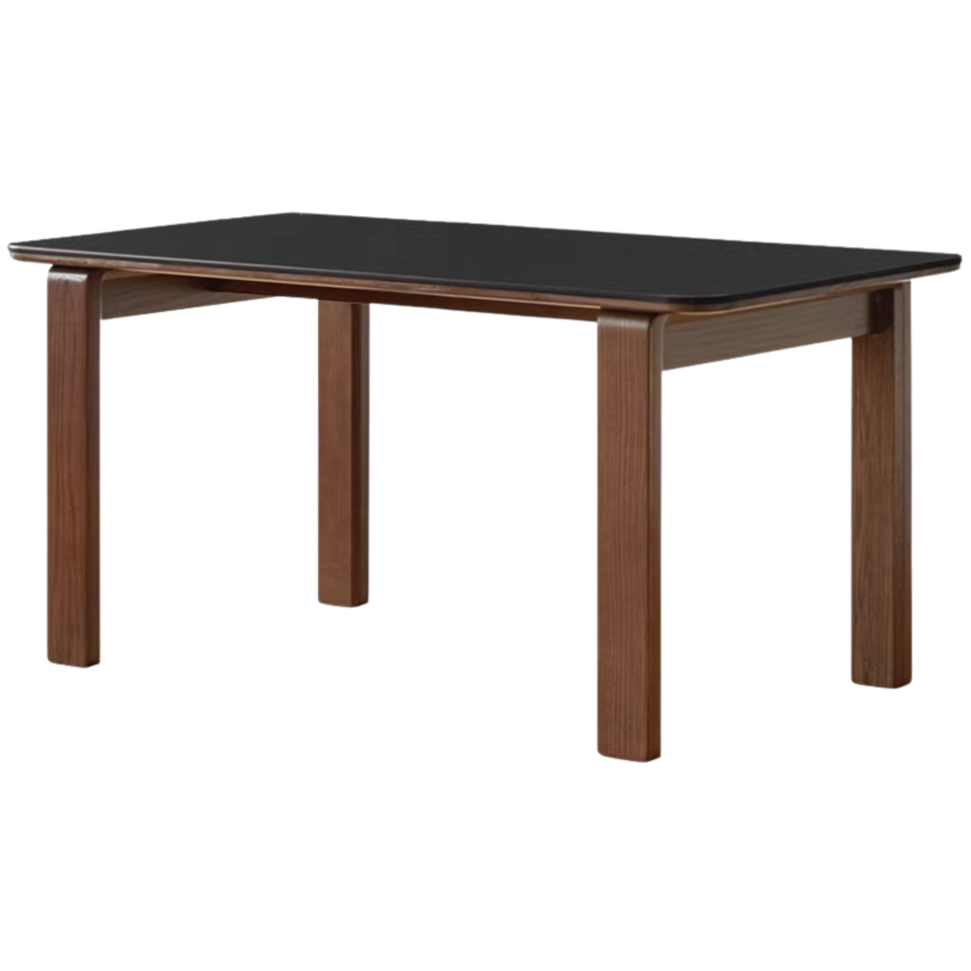 Oak, Rubberwood Solid Wood Slate Dining Table