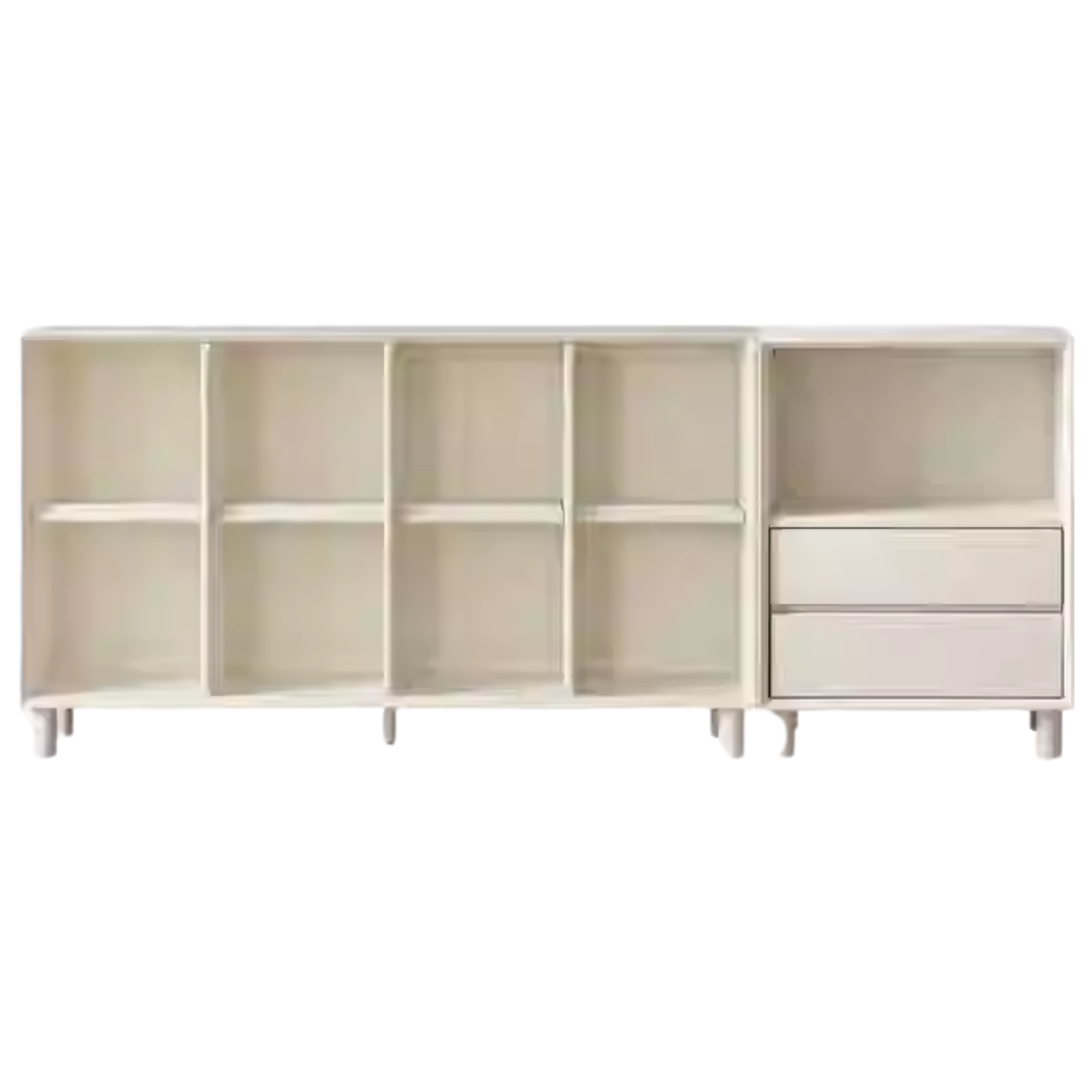 Rubber Solid Wood Modern Bookcase.