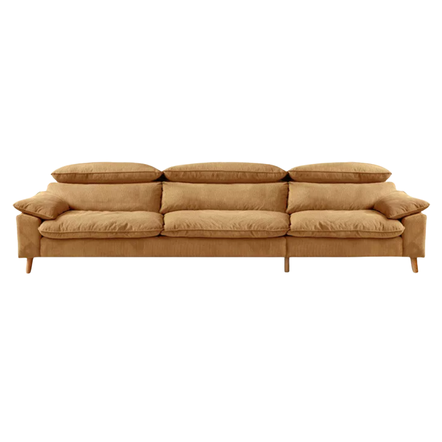 Fabric High Back Straight Sofa Modern.