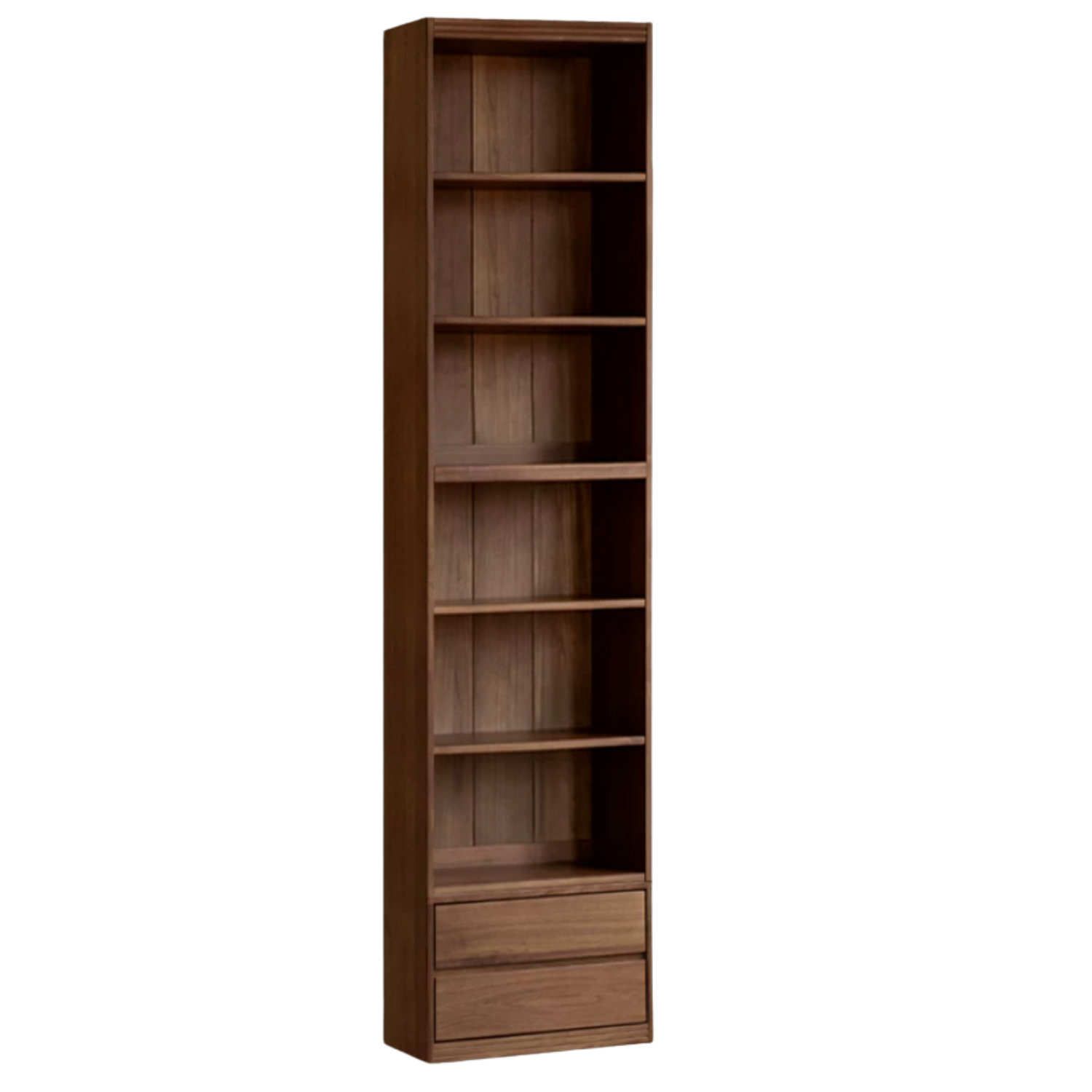 Black Walnut, Oak, Ash Solid Wood Floor-Standing Bookcase with Luxury Storage Cabinet