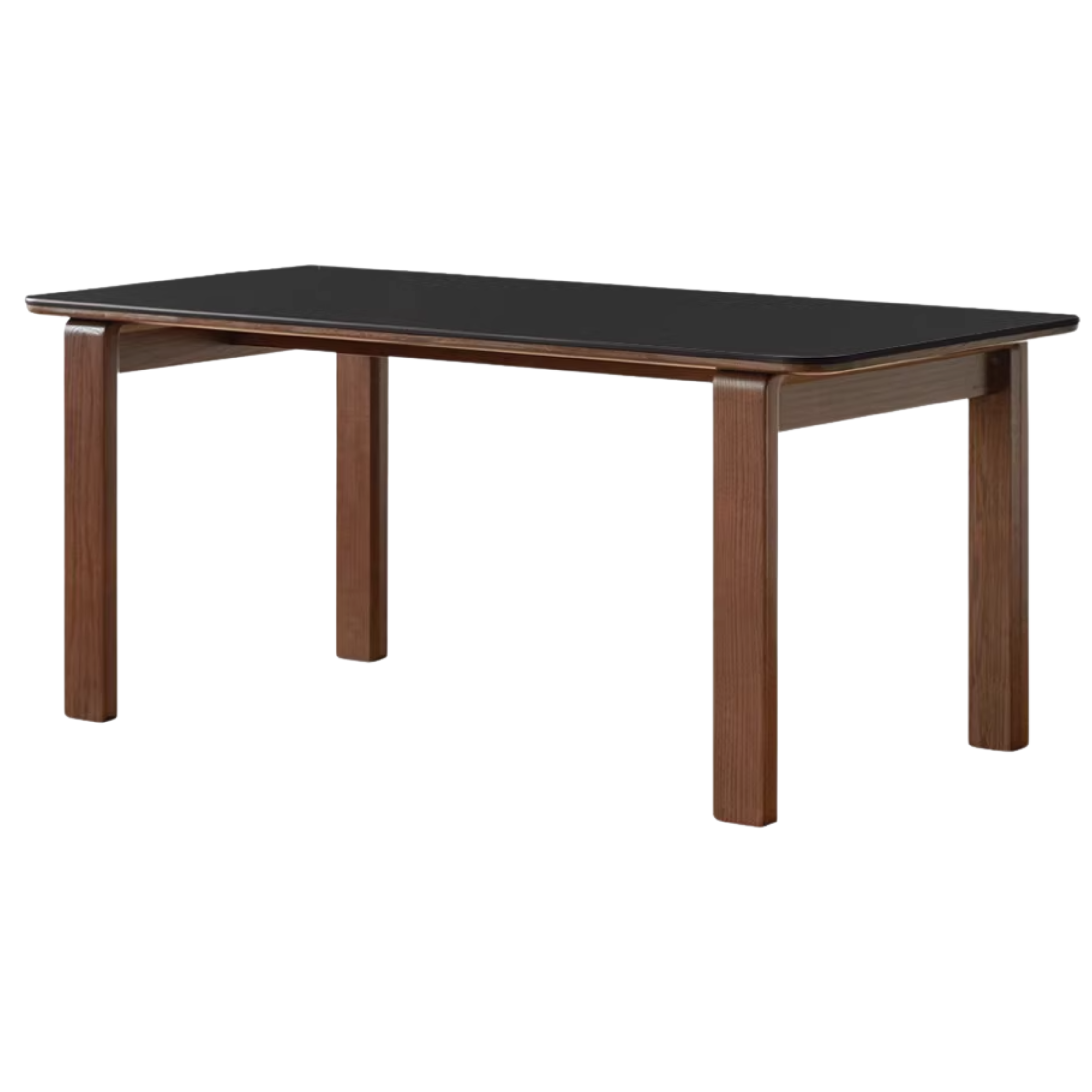 Oak, Rubberwood Solid Wood Slate Dining Table