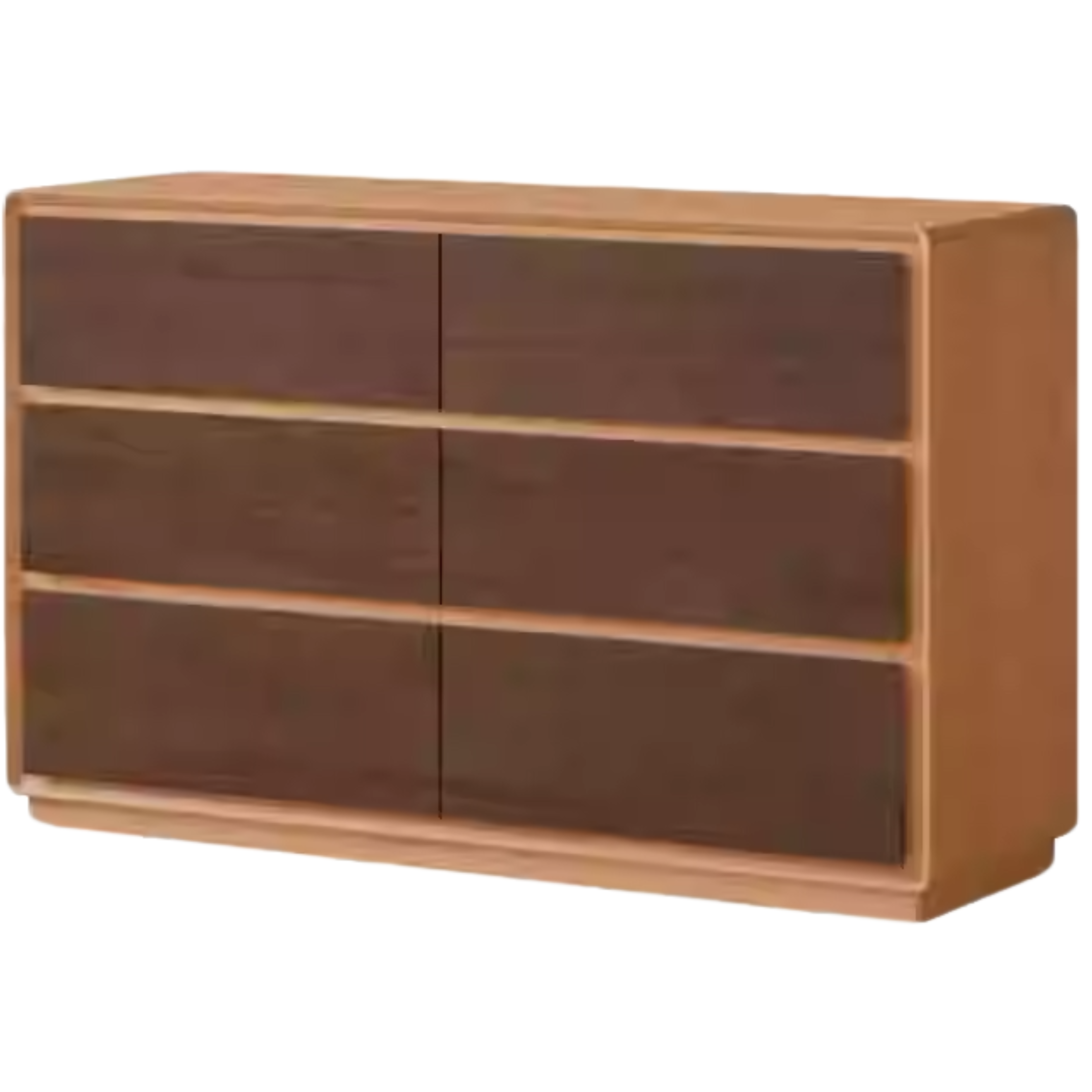 Black Walnut, Cherry Solid Wood Modern Drawer Cabinet.