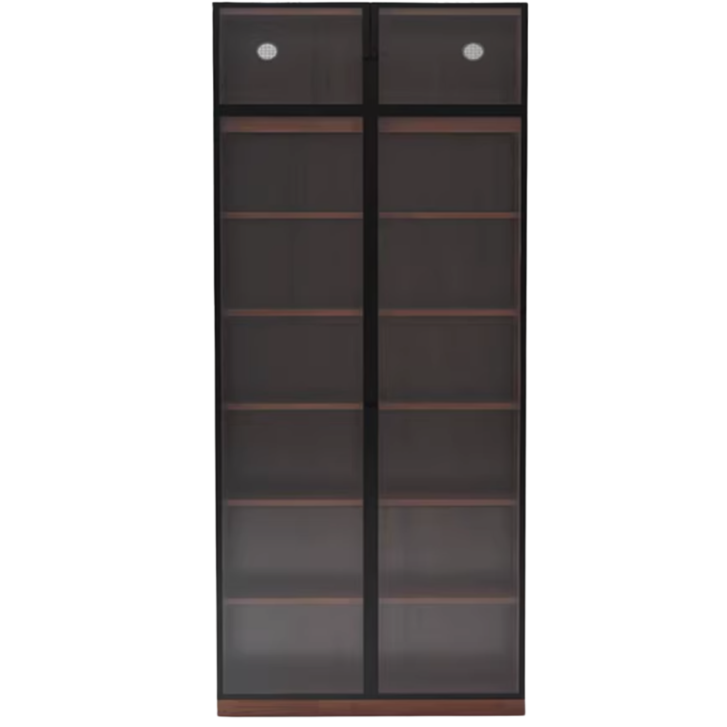 Solid Rubberwood, Oak Solid Wood Bookcase Modern With Glass Door