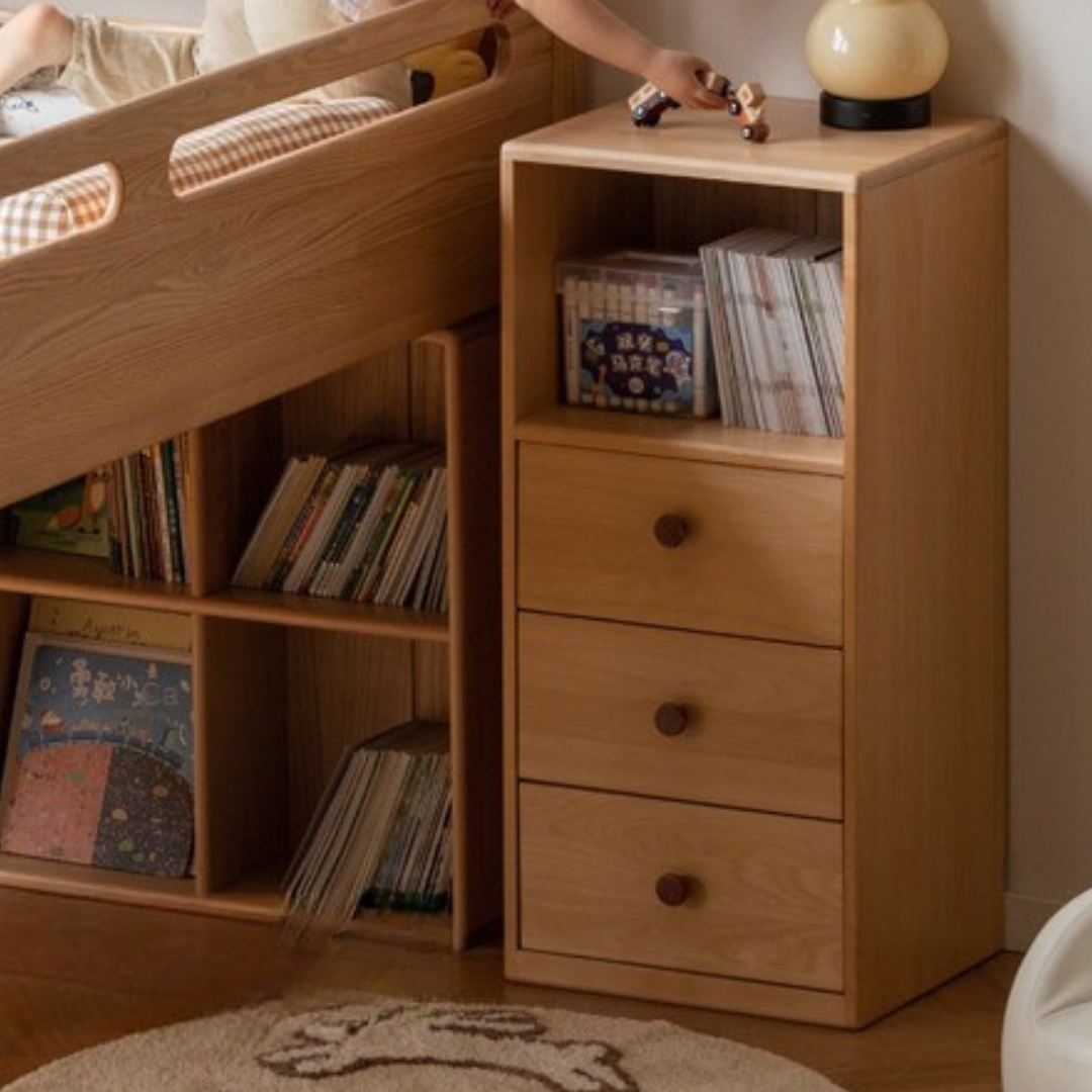 Beech Solid Wood Children's Cabinet Storage-