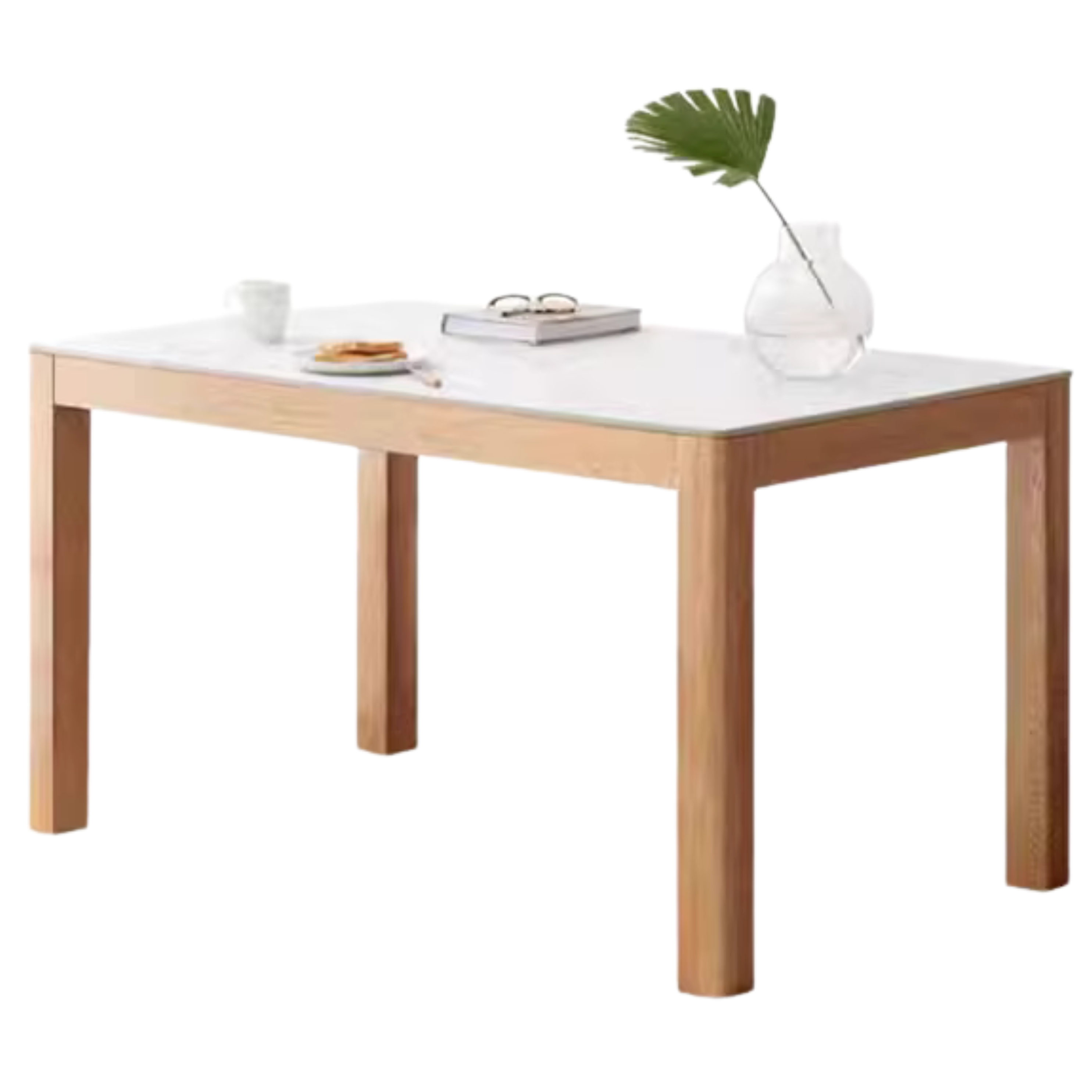 Oak, Ash Solid Wood Modern Dining Table
