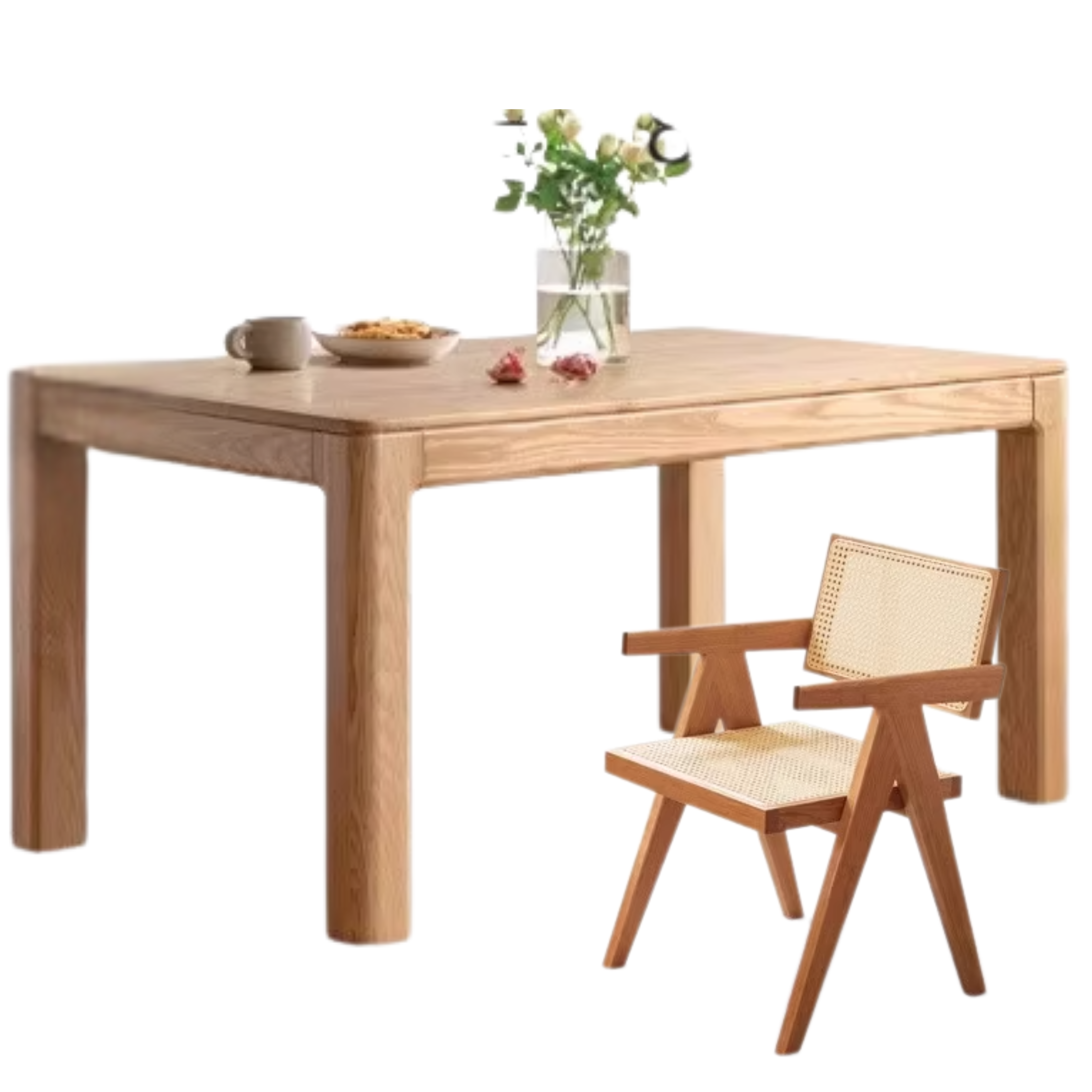 Oak, Ash Solid Wood Long Dining Table