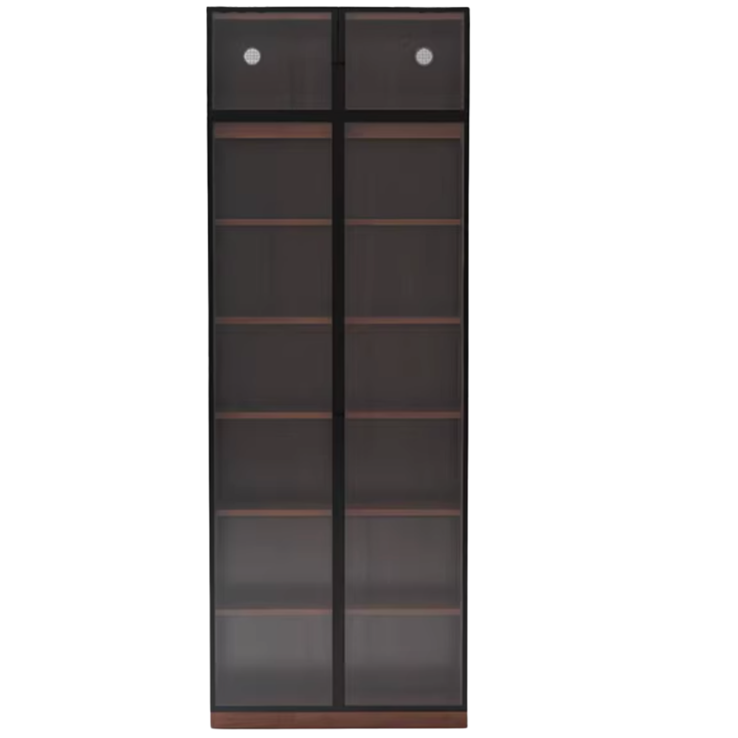 Solid Rubberwood, Oak Solid Wood Bookcase Modern With Glass Door