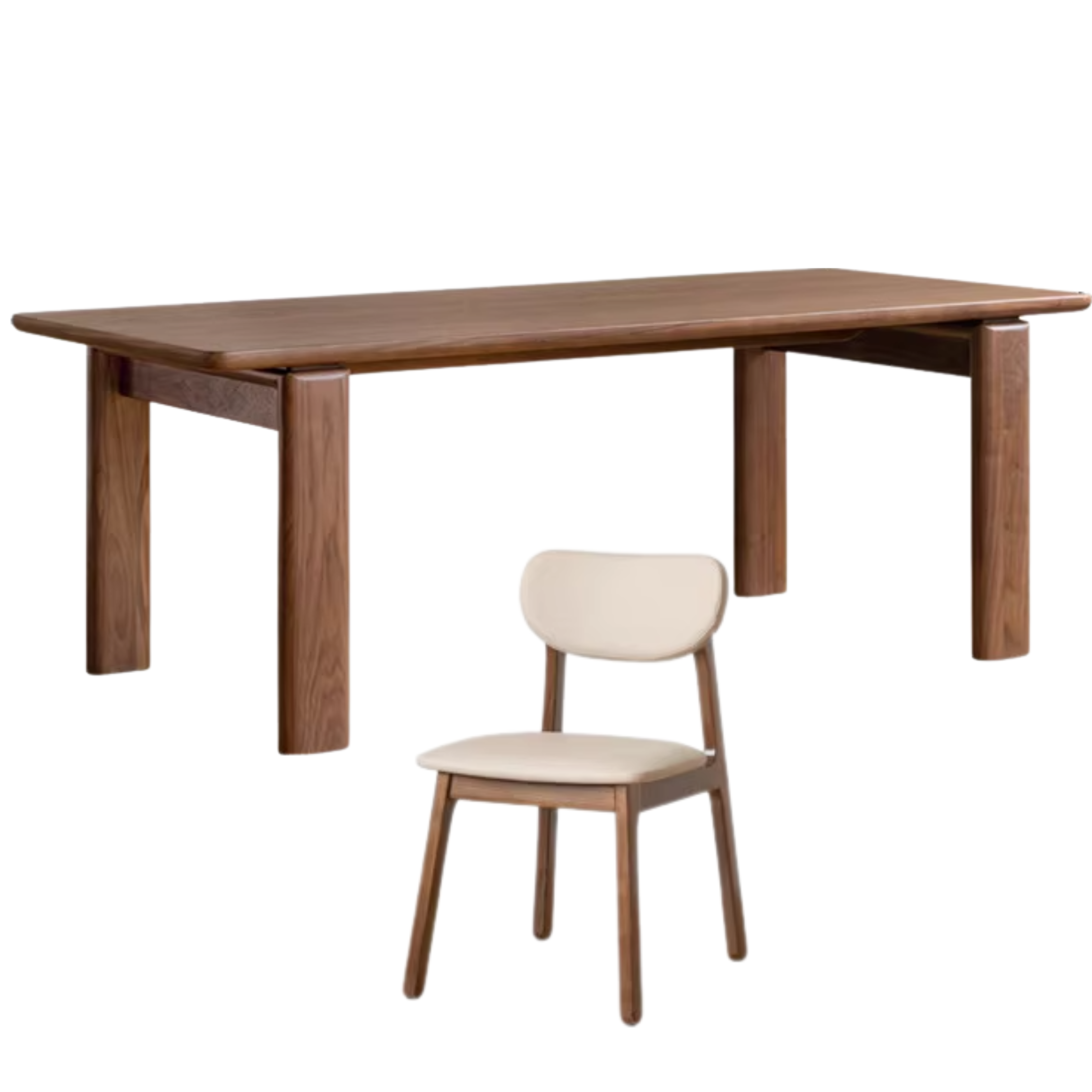 Black Walnut Solid Wood Modern Dining Table