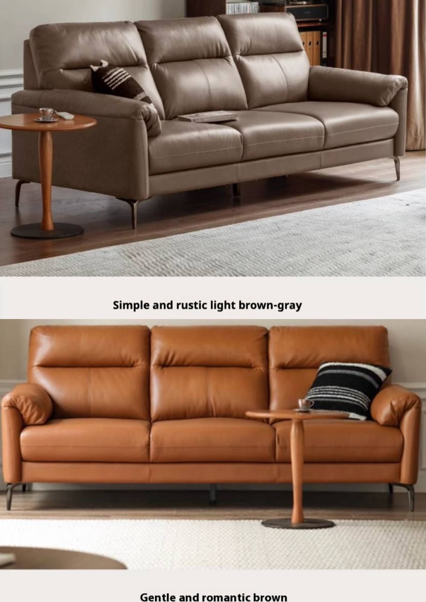 Genuine Leather Italian Normcore Modern Sofa