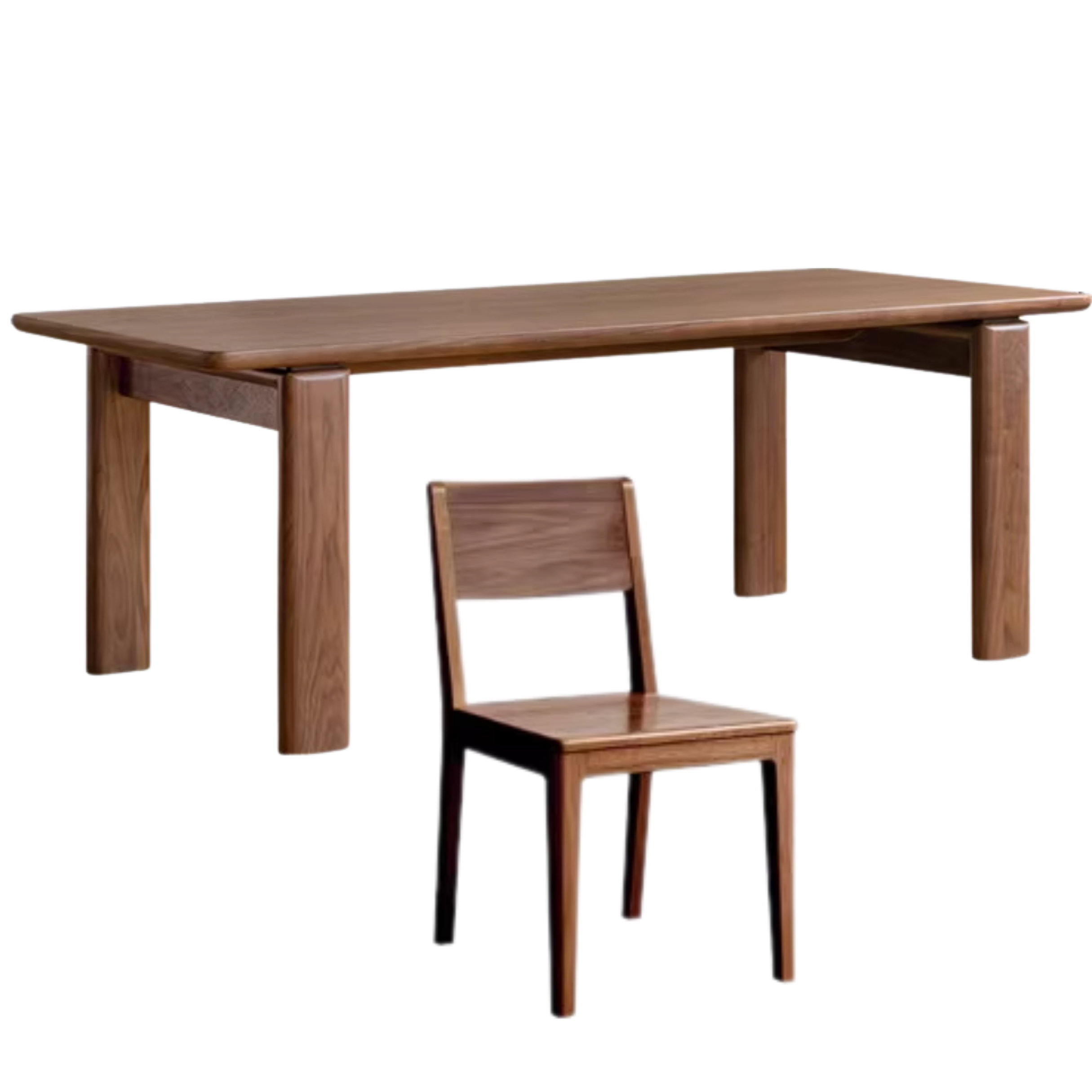 Black Walnut Solid Wood Modern Dining Table