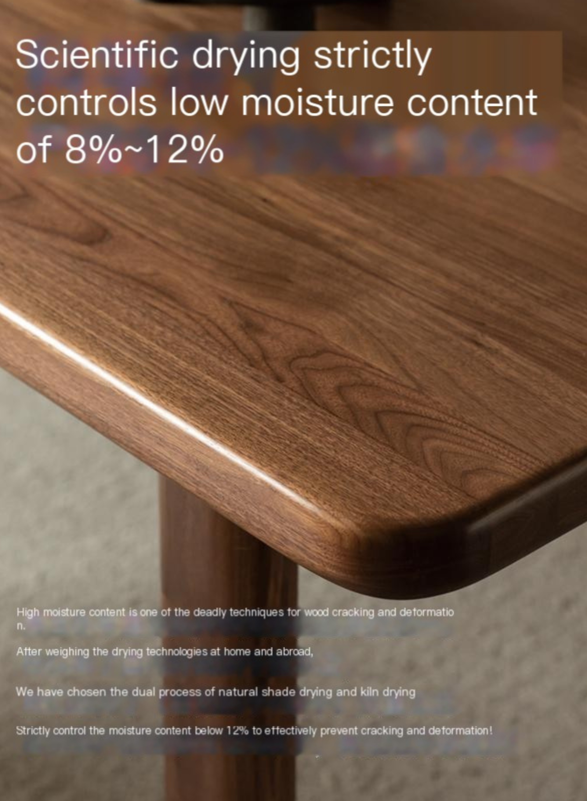 Black Walnut Solid Wood Large Board Dining Table