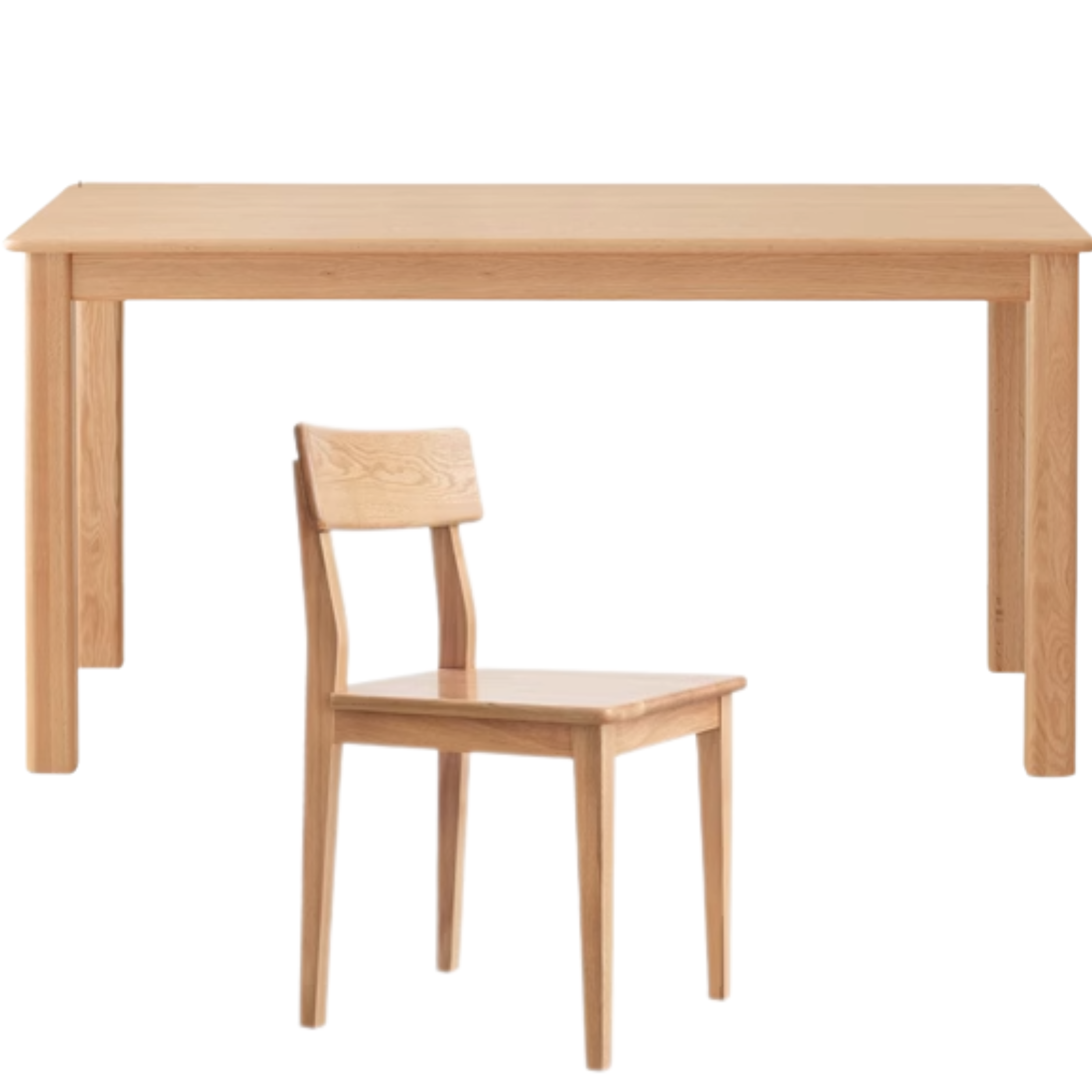 Oak, Ash Solid Wood Modern Dining Table