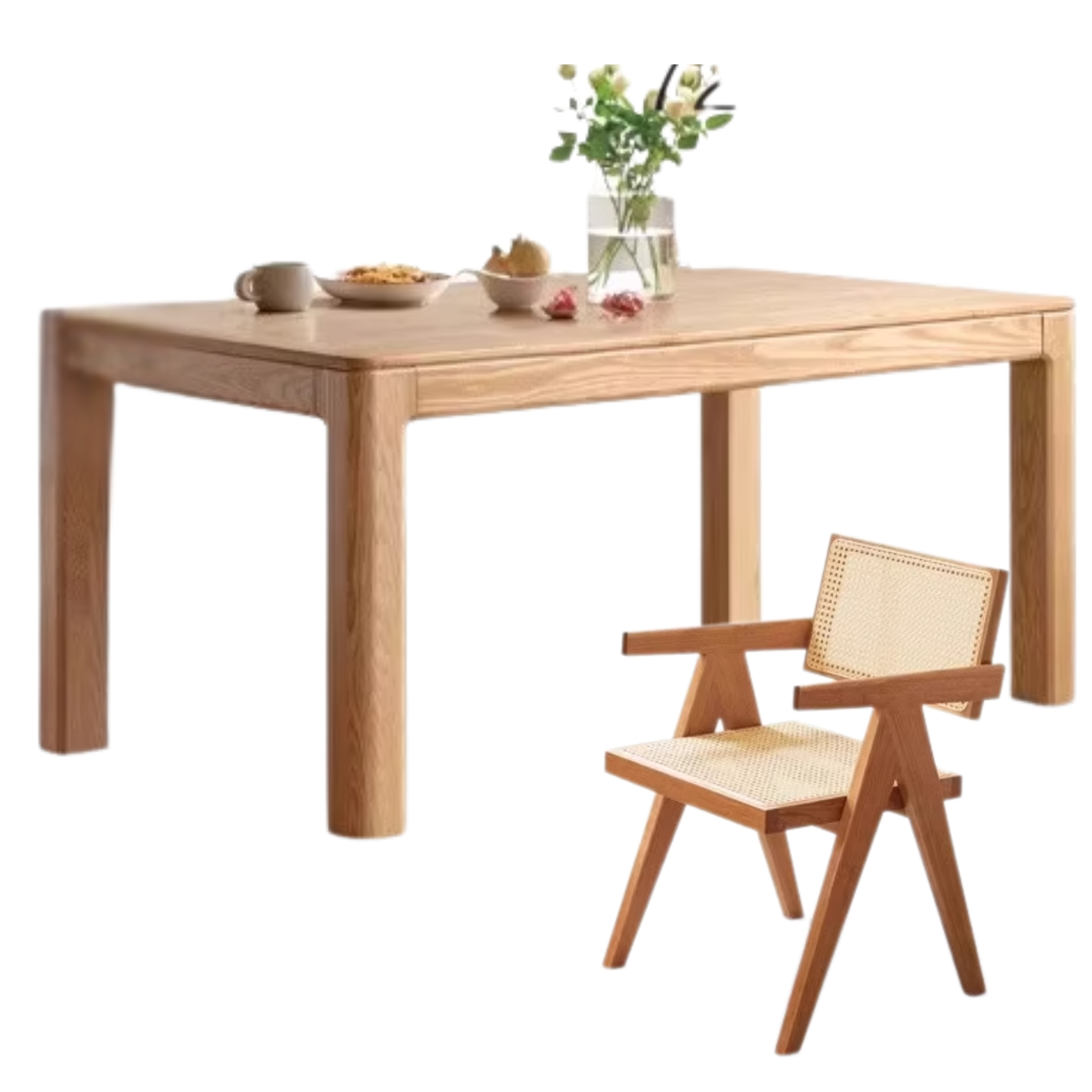 Oak, Ash Solid Wood Long Dining Table