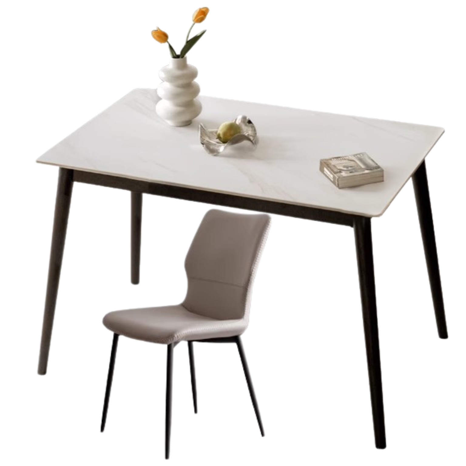 Oak Solid Wood Rock Plate Dining Table
