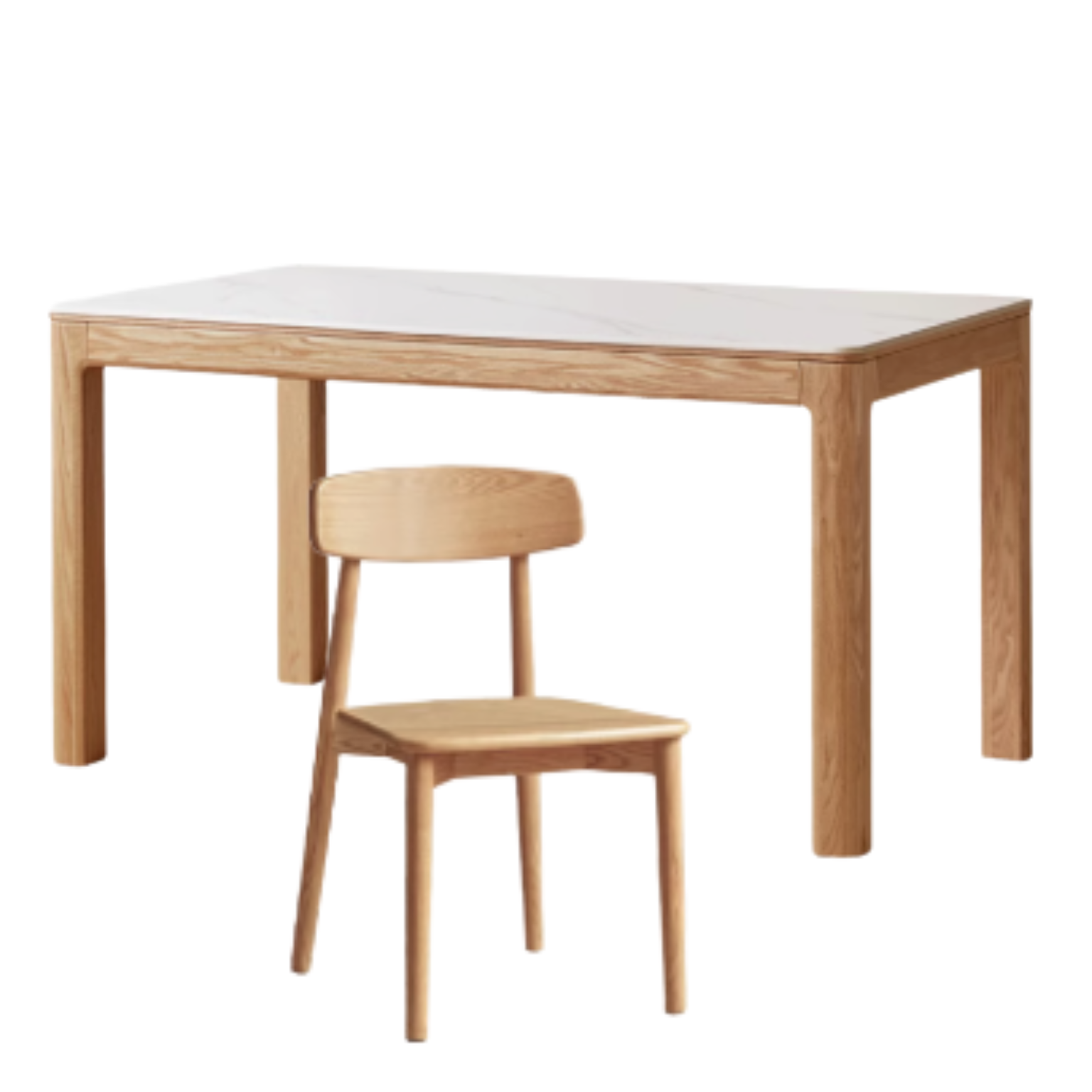 Ash, Oak Solid Wood Modern Rock Dining Table