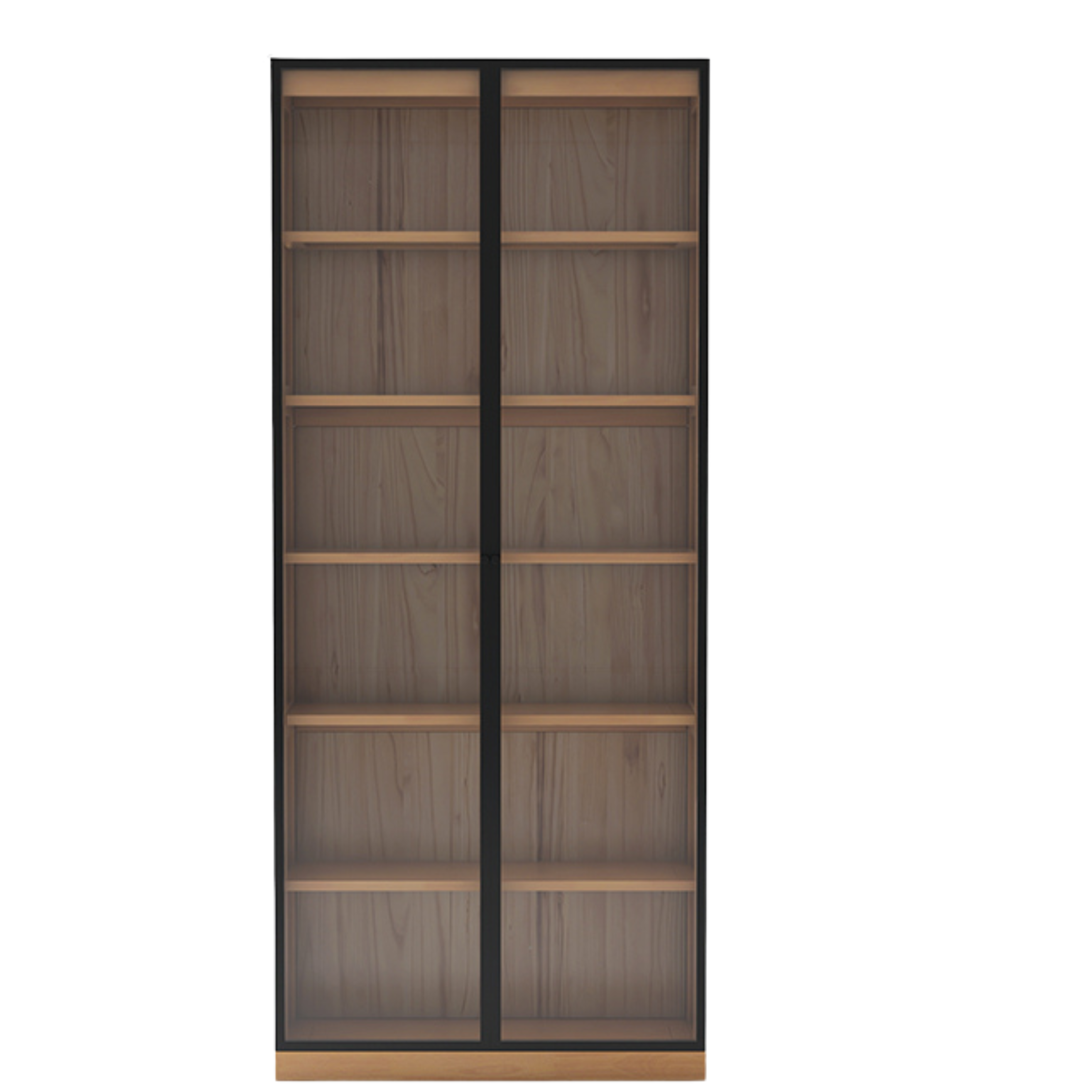 Oak, Solid Rubberwood Modern Bookcase Storage