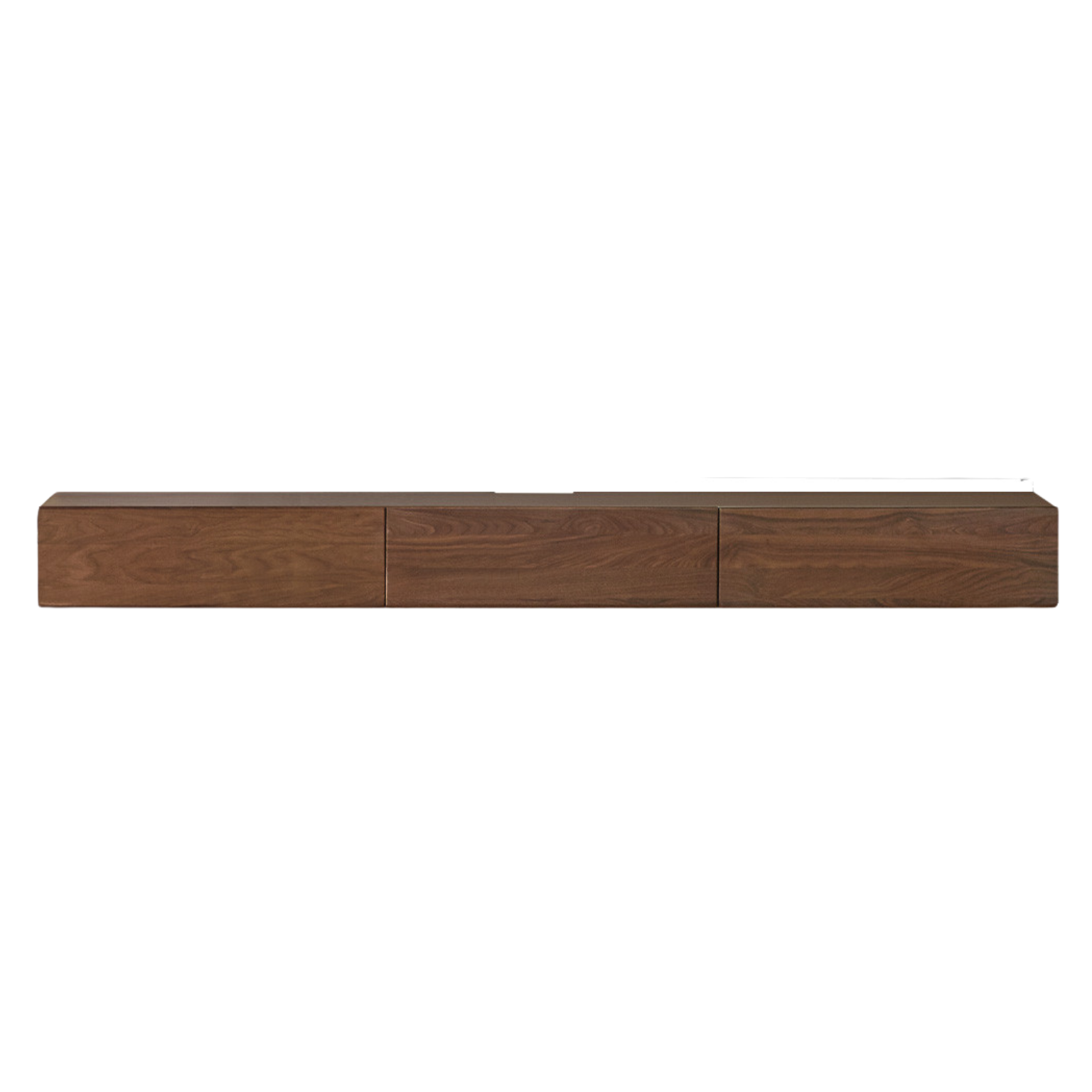 Black Walnut Solid Wood Wall-Mounted Suspended TV Cabinet